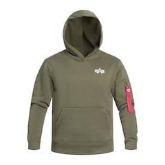Alpha Industries Signature Back Print Hoodie - Sage Green