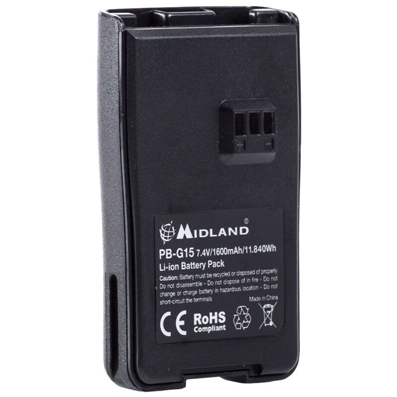Midland 1600 mAh Battery for G15/G18 Radiotelephones