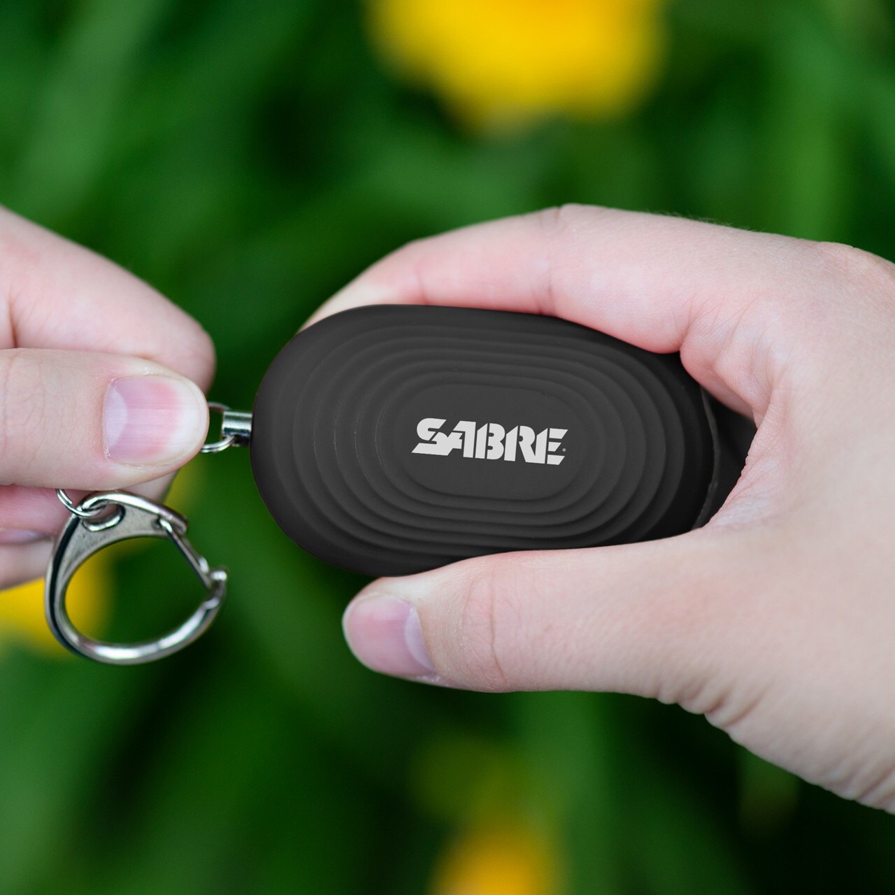 Sabre Red LED Light Snap Hook Personal Alarm - Black