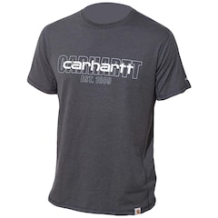 Carhartt Force Midweight S/S Logo Graphic T-Shirt - Carbon Heather