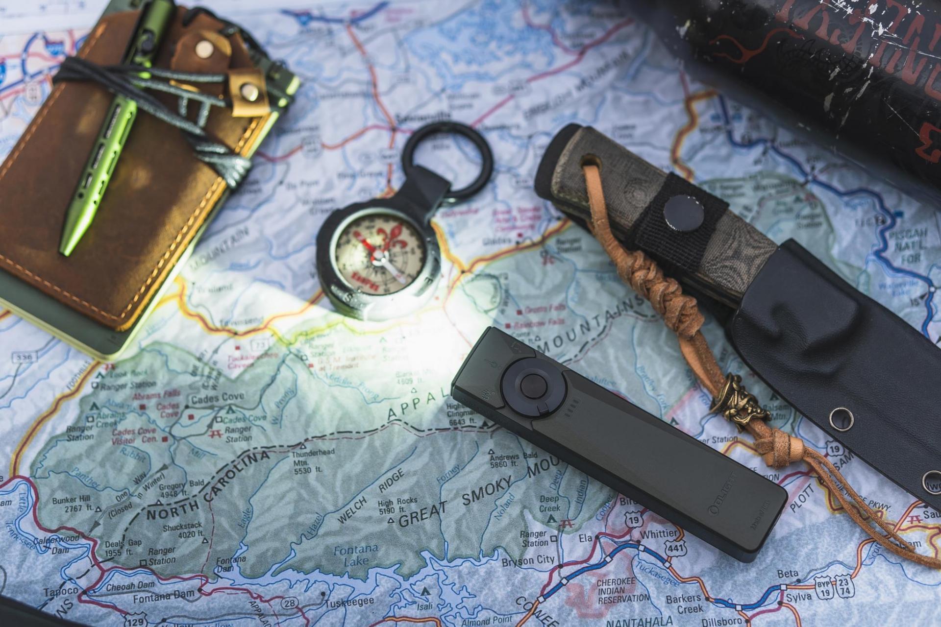 Olight Arkfeld Ultra UV Cool White Olive Grey Torch with Laser Pointer - 1400 lumens