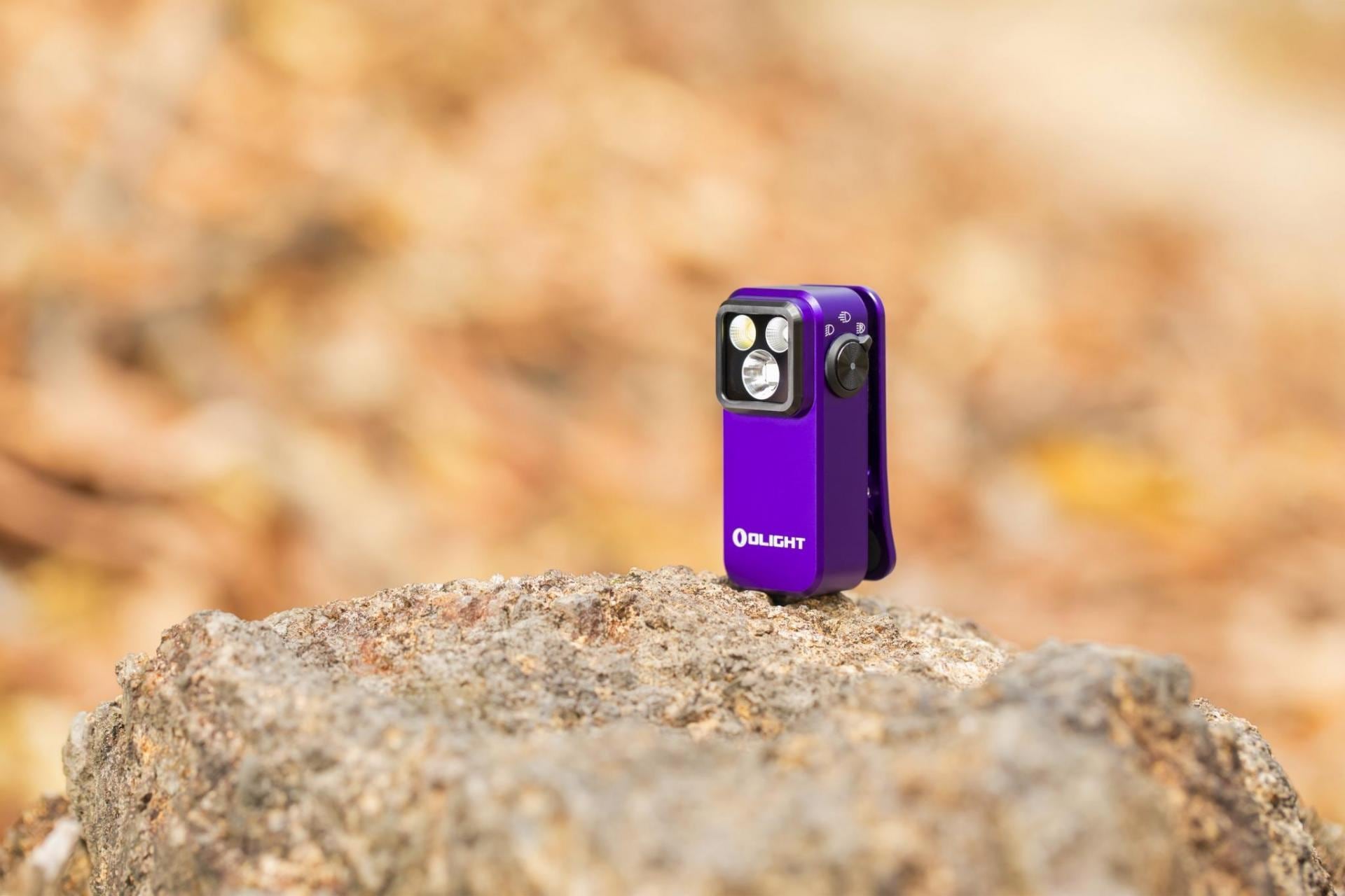 Olight Oclip Pro Purple Rechargeable Torch - 500 lumens