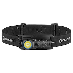 Olight Perun 3 Mini Premium Cool White Black Headlamp and Angled Torch with Headband - 1250 lumens