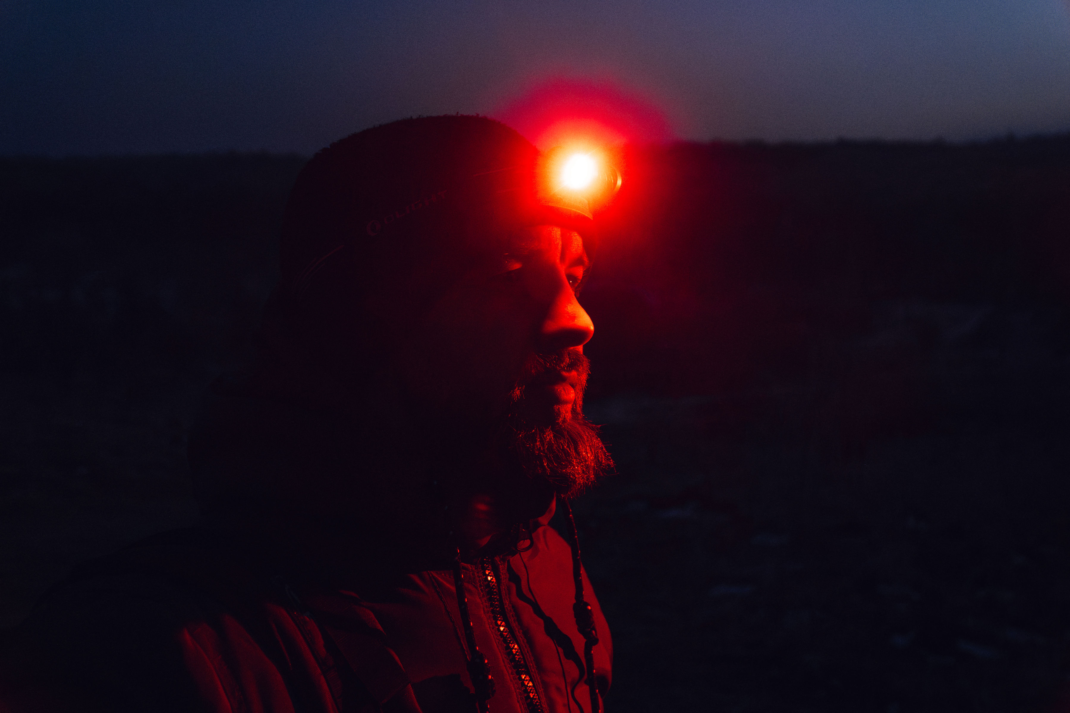 Olight Perun 3 Mini Cool White Black Head Torch and Angled Torch with Headband - 1250 lumens