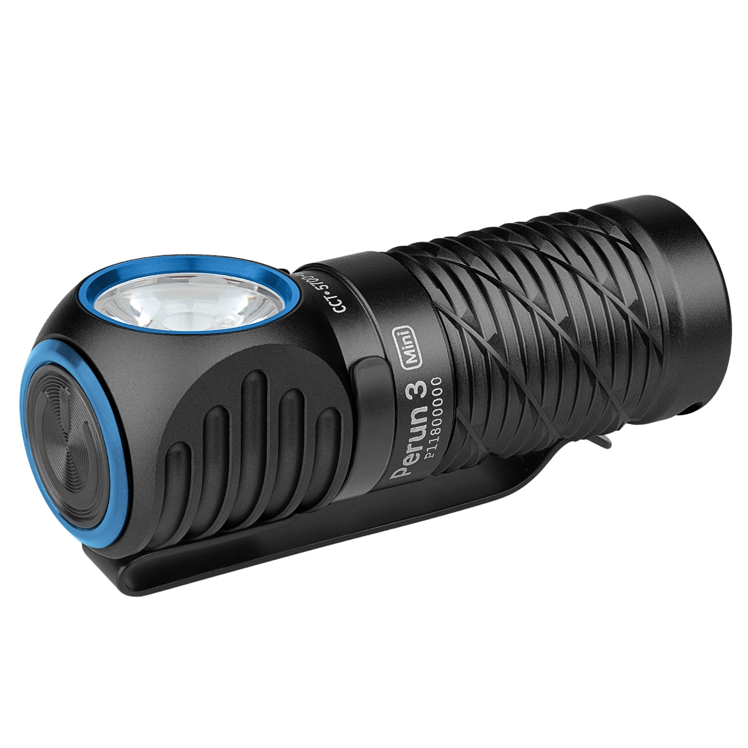 Olight Perun 3 Mini Cool White Black Head Torch and Angled Torch with Headband - 1250 lumens