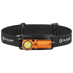 Olight Perun 3 Mini Cool White Orange Headlamp with Angled Torch with Headband - 1250 lumens
