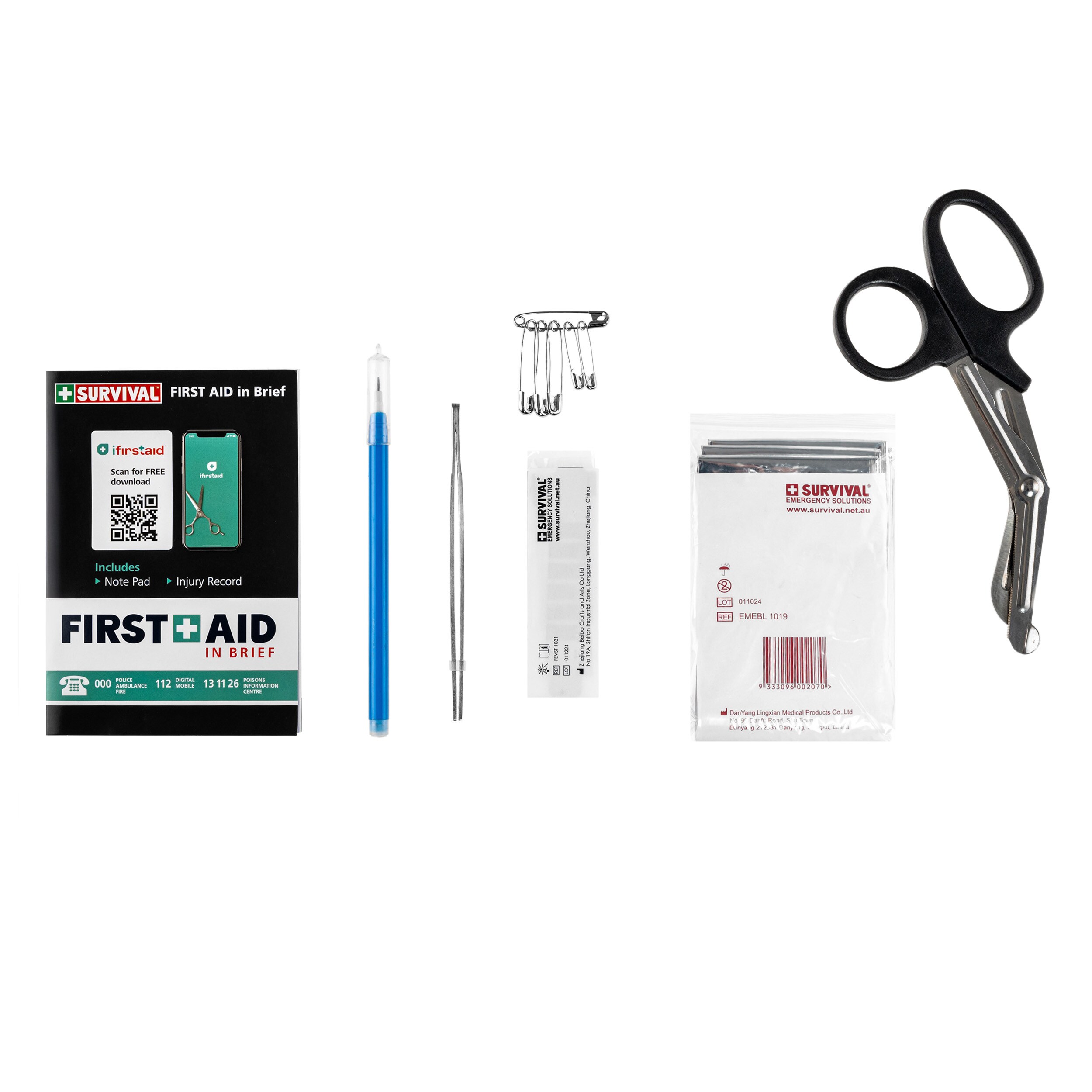 Survival Vehicle First Aid Kit with equipment