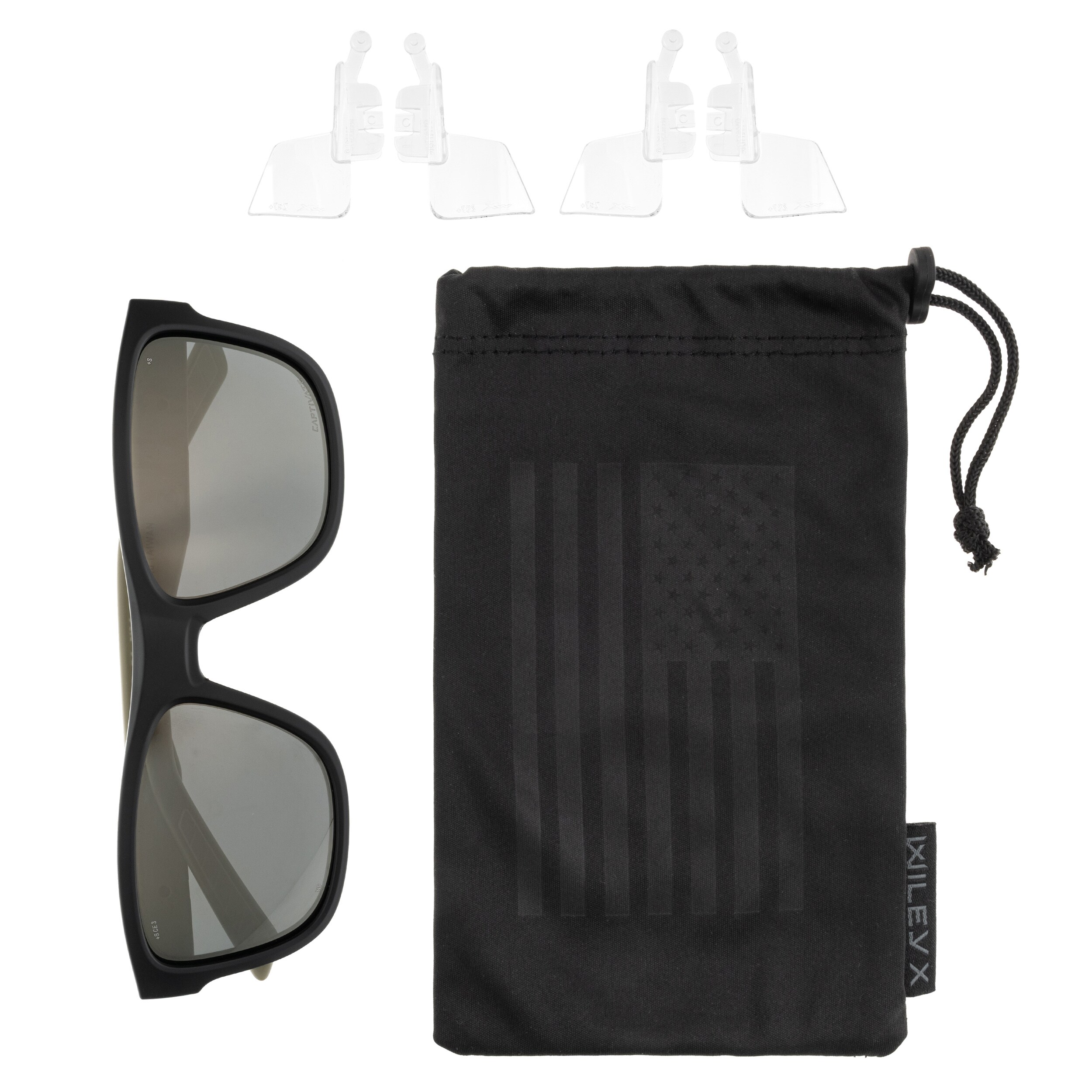 Wiley X Ovation Glasses - Captive Tungsten Mirror/Matte Black Tan