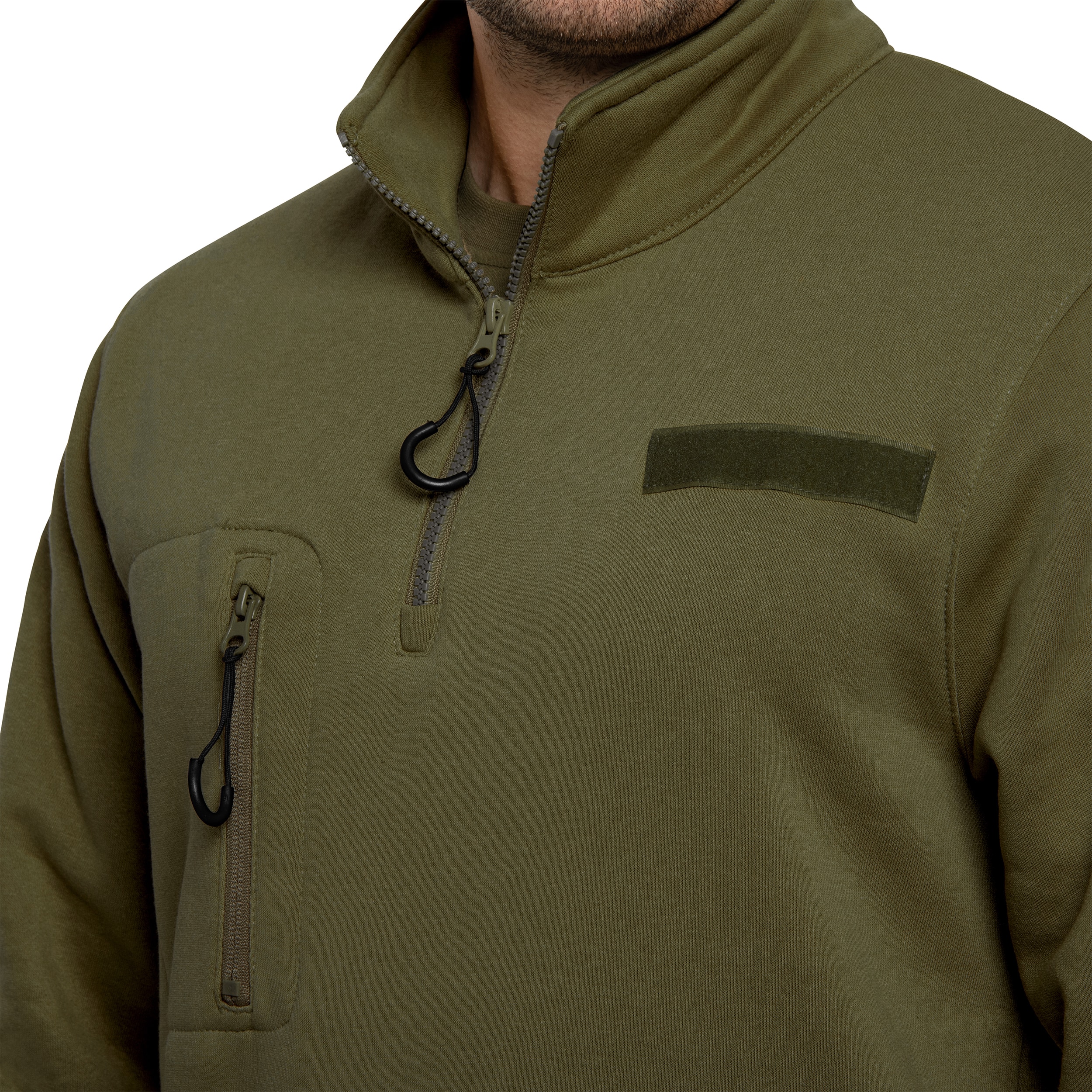 Brandit Tactical Sweat Troyer Sweatshirt - Olive