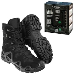 Zephyr GTX HI MK2 Black Boots + Care Set Lowa for footwear cleaning - set