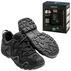 Zephyr GTX Low MK2 Black Shoes + Care Set Lowa for footwear cleaning - set