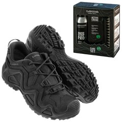 Zephyr GTX Low TF Black Shoes + Care Set Lowa for footwear cleaning - set