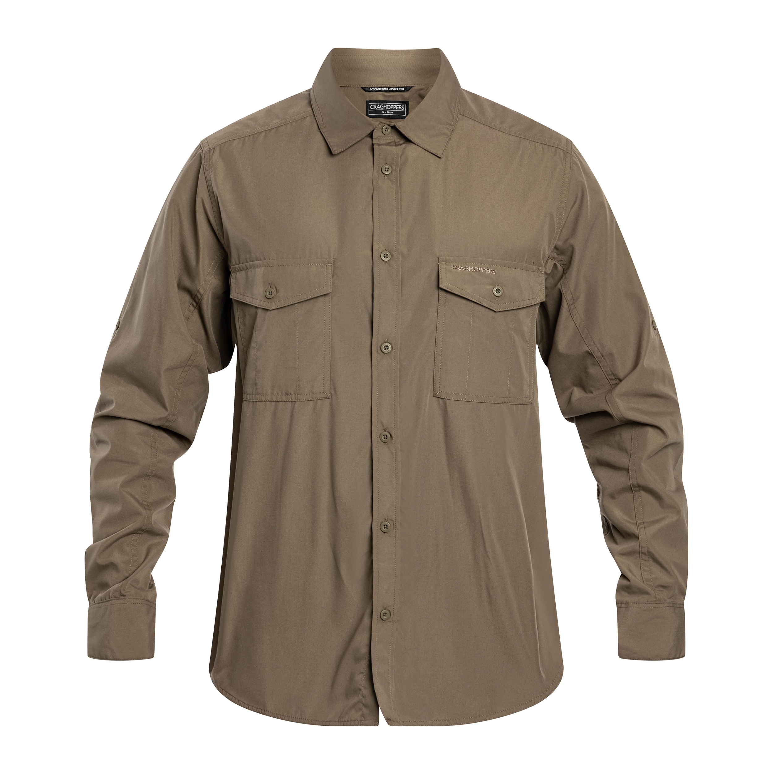 Craghoppers Kiwi Long Sleeve Shirt - Pebble