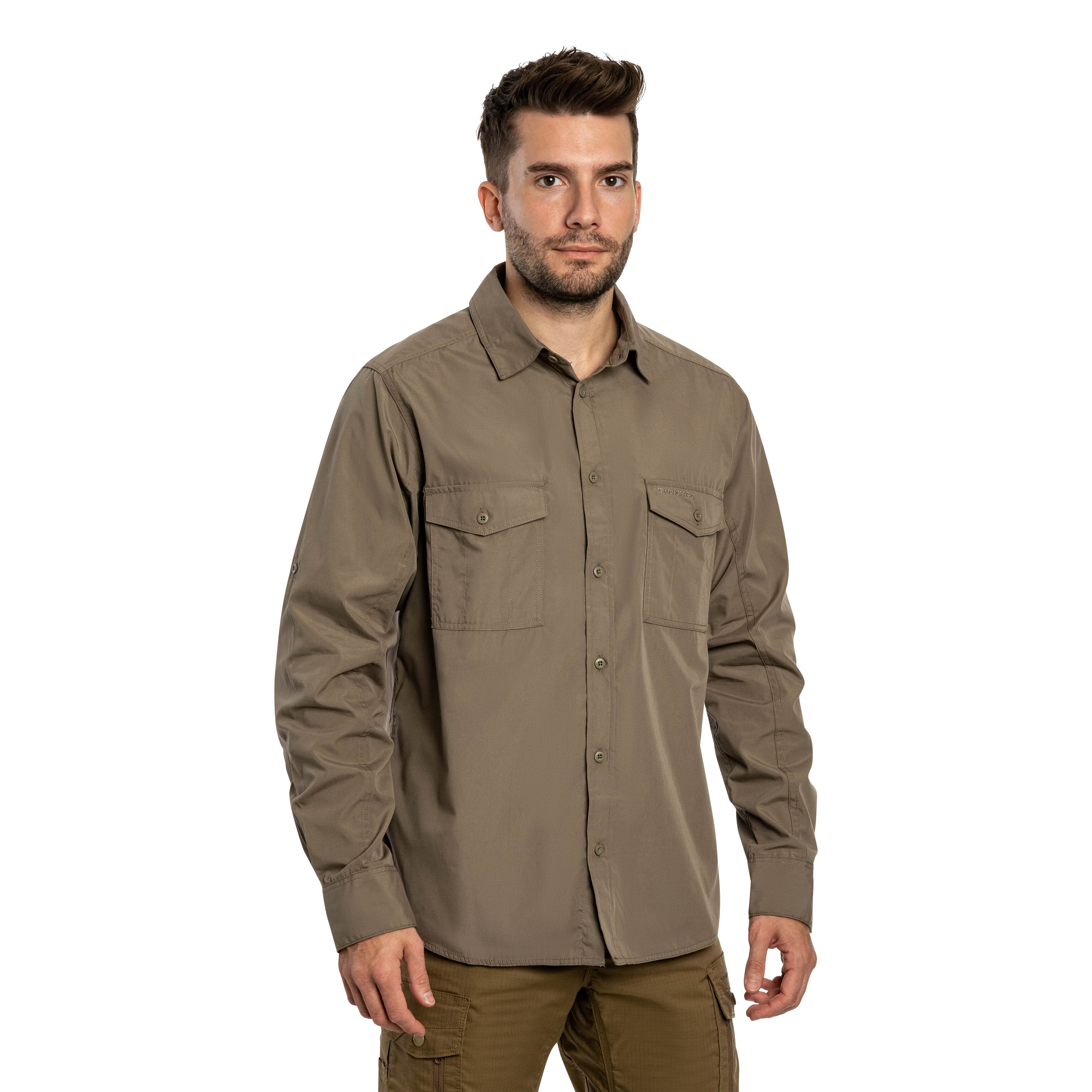 Craghoppers Kiwi Long Sleeve Shirt - Pebble