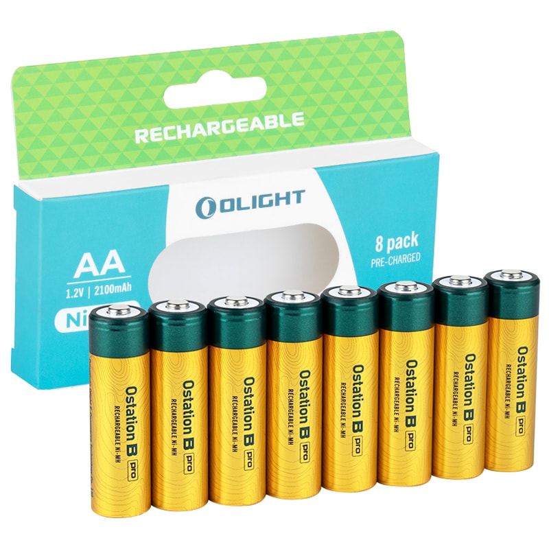 Olight Ostation B Pro AA 2100 mAh 1.2 V Rechargeable Battery - 8 pcs.