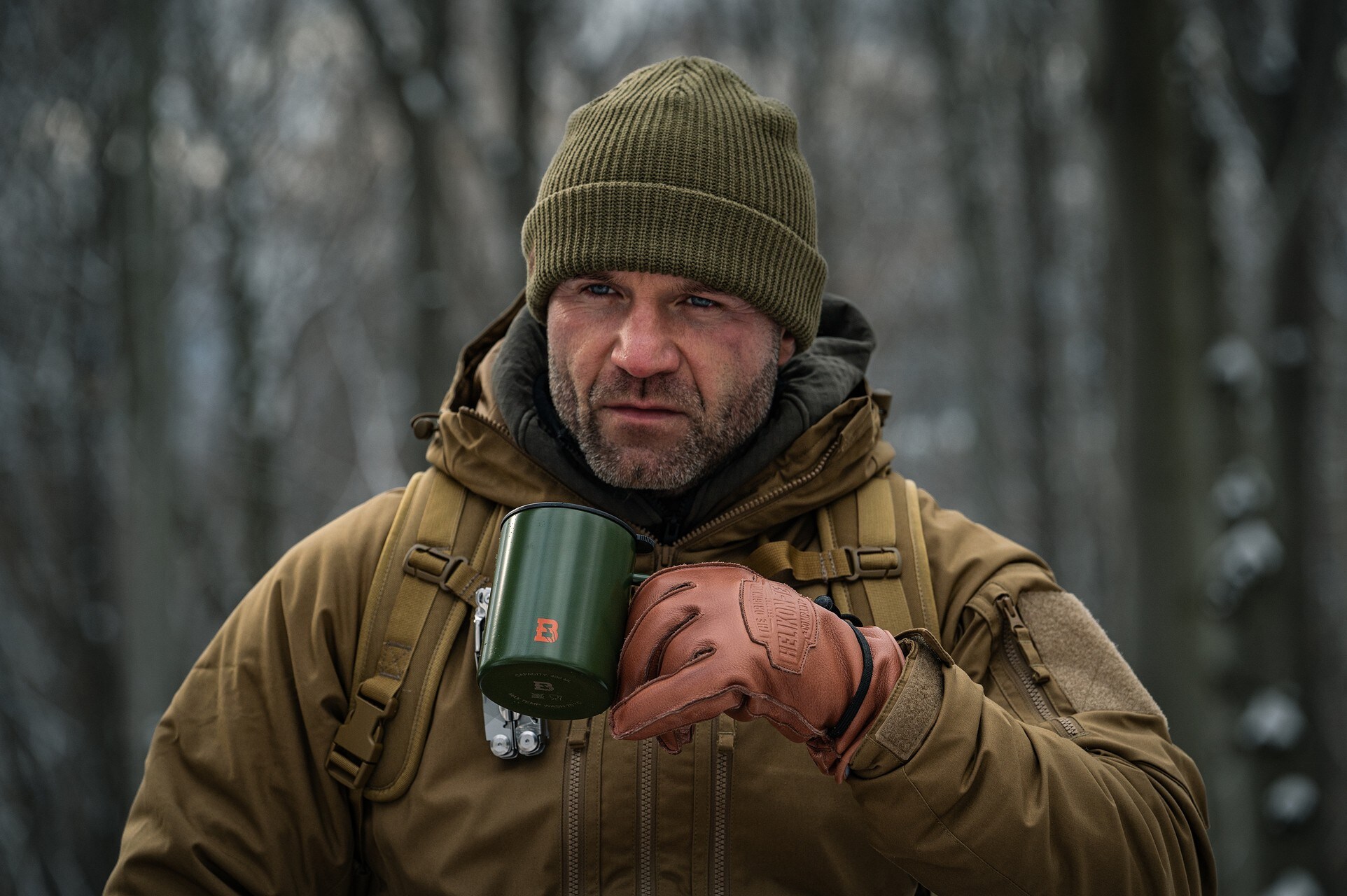 Badger Outdoor Steel Boy Thermal Mug 400 ml - Olive