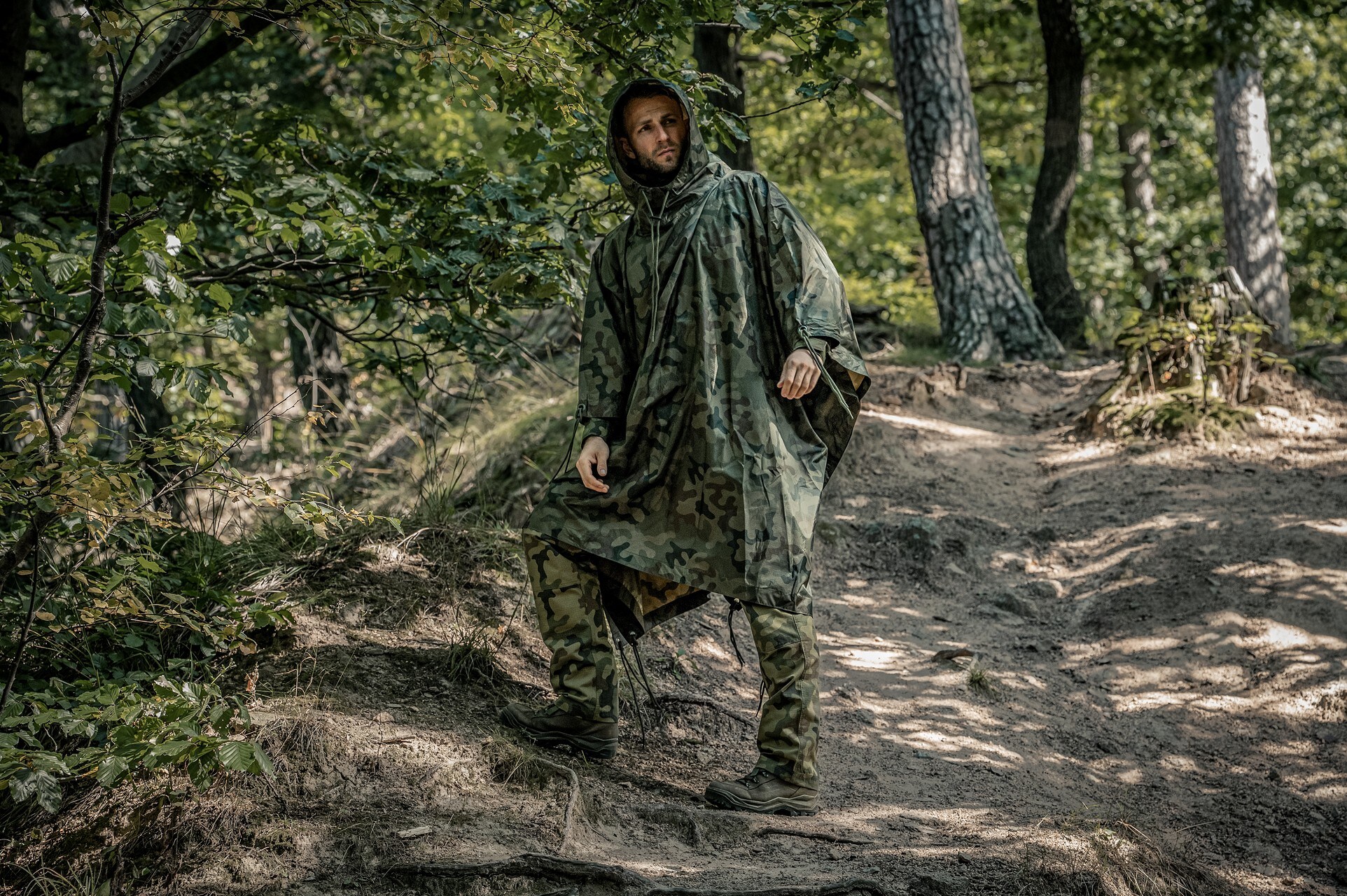 Mil-Tec US Rip-Stop Poncho - wz.93 Pantera PL Woodland