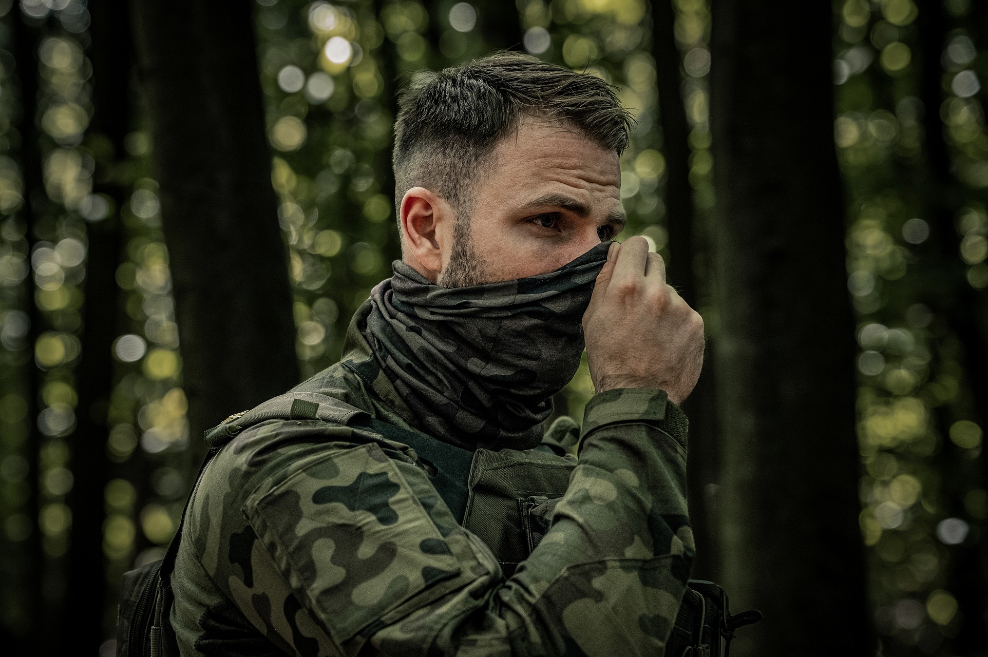 Mil-Tec Multifunctional Scarf - wz.93 Pantera PL Woodland