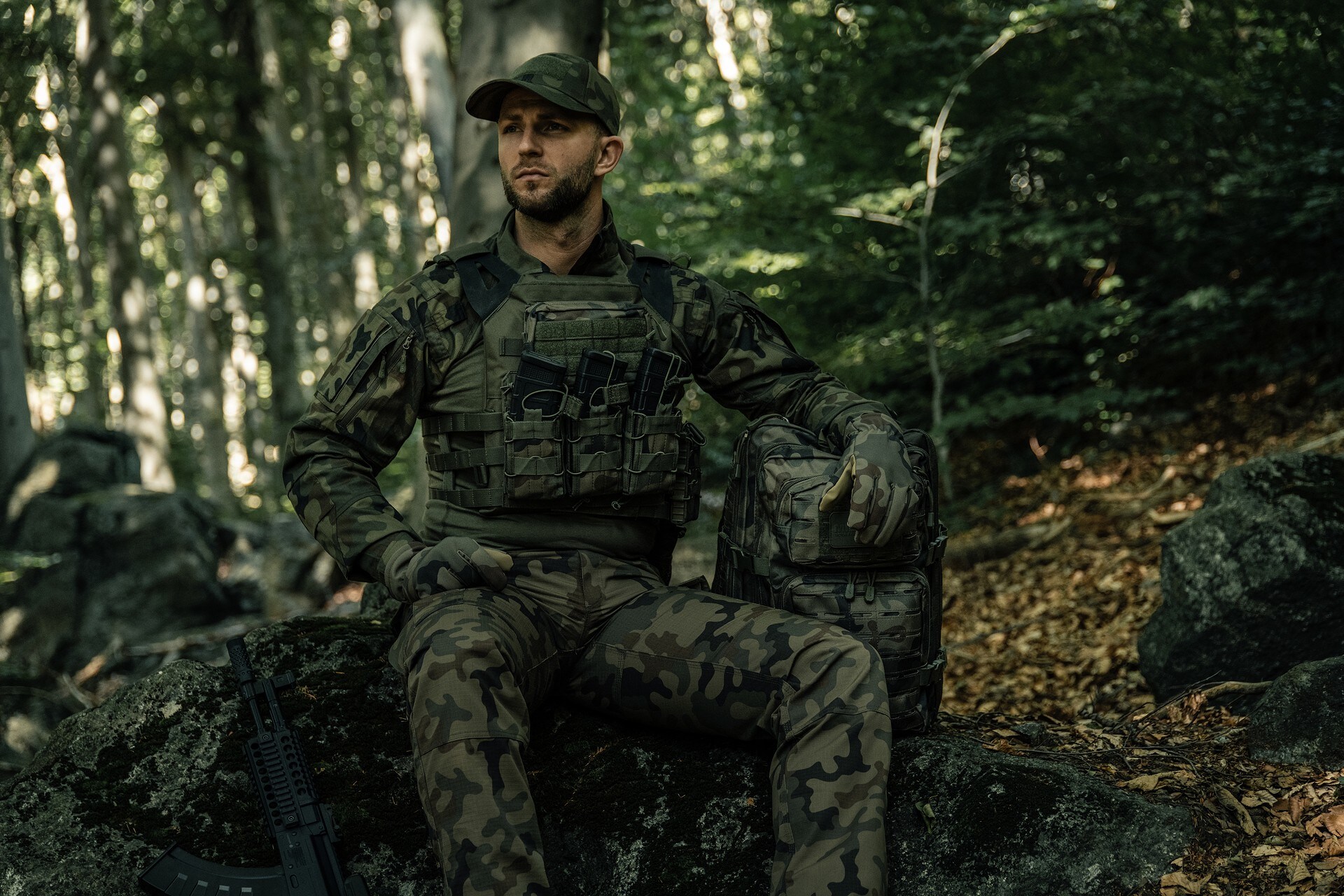 Mil-Tec Small Cargo Pouch - wz.93 Pantera PL Woodland