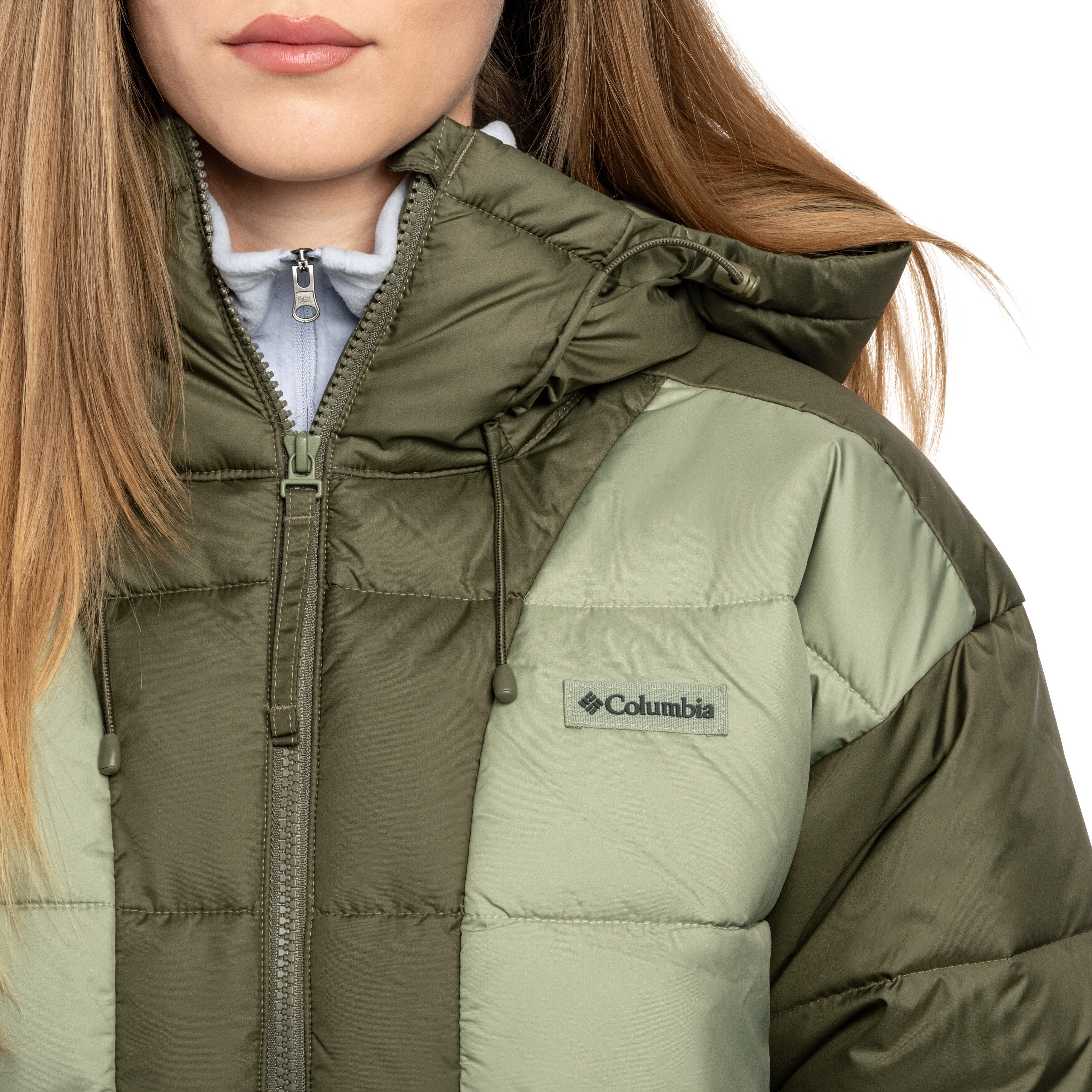 Columbia Pike Lake III Hooded Jacket Women's Jacket - Safari/Stone Green