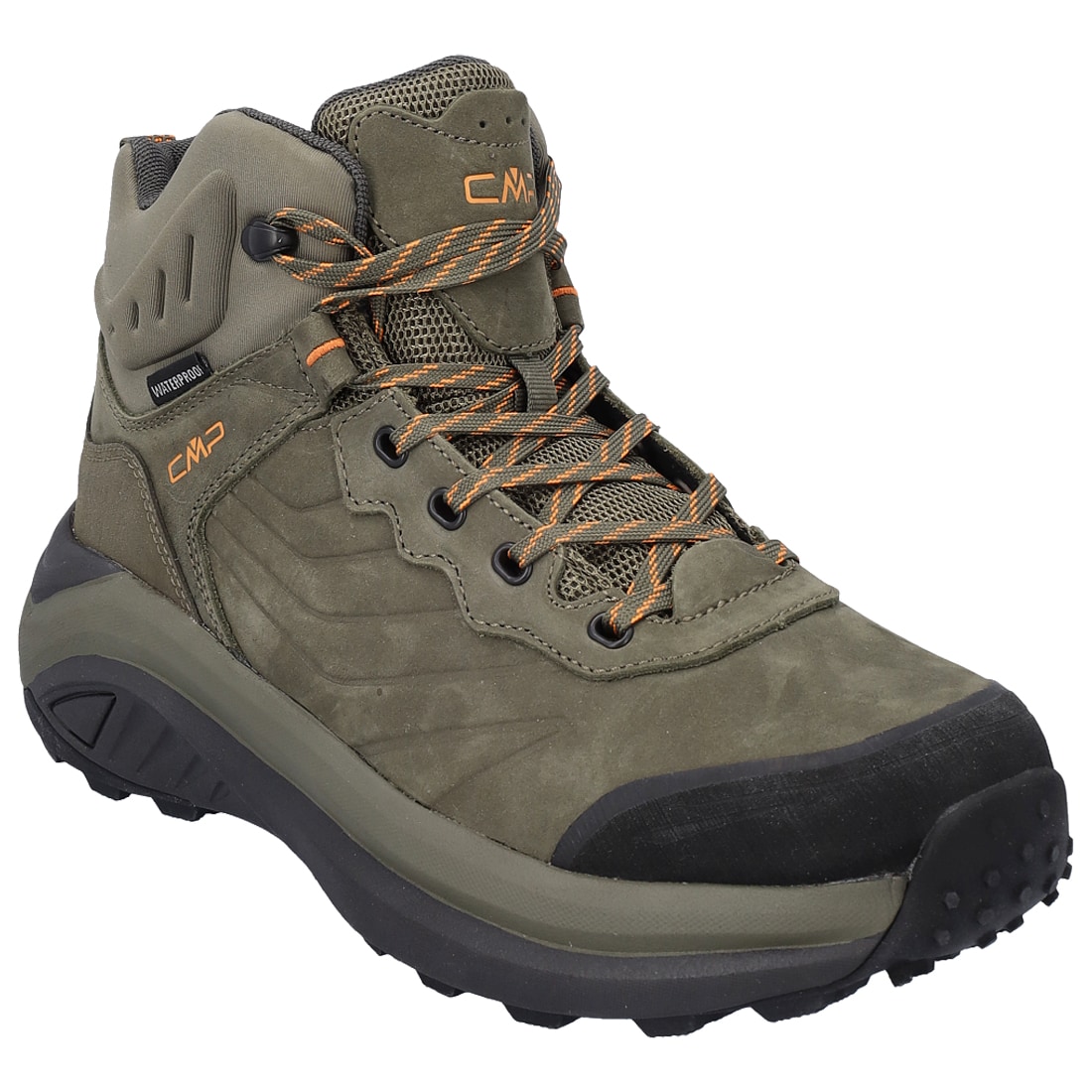 CMP Juukat Mid WP Shoes - Olive/Flame