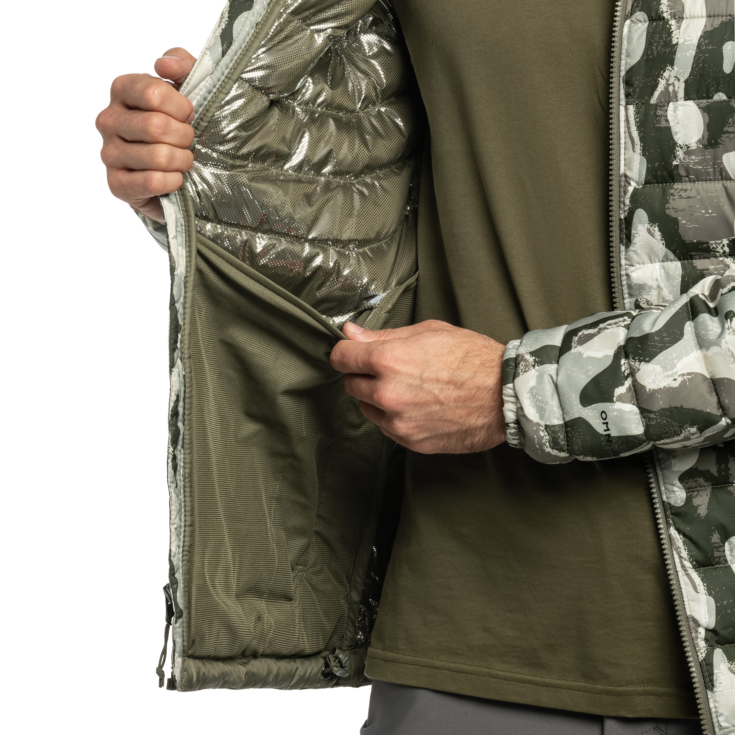 Columbia Powder Lite II Printed Jacket - Stone Green Treebark Print