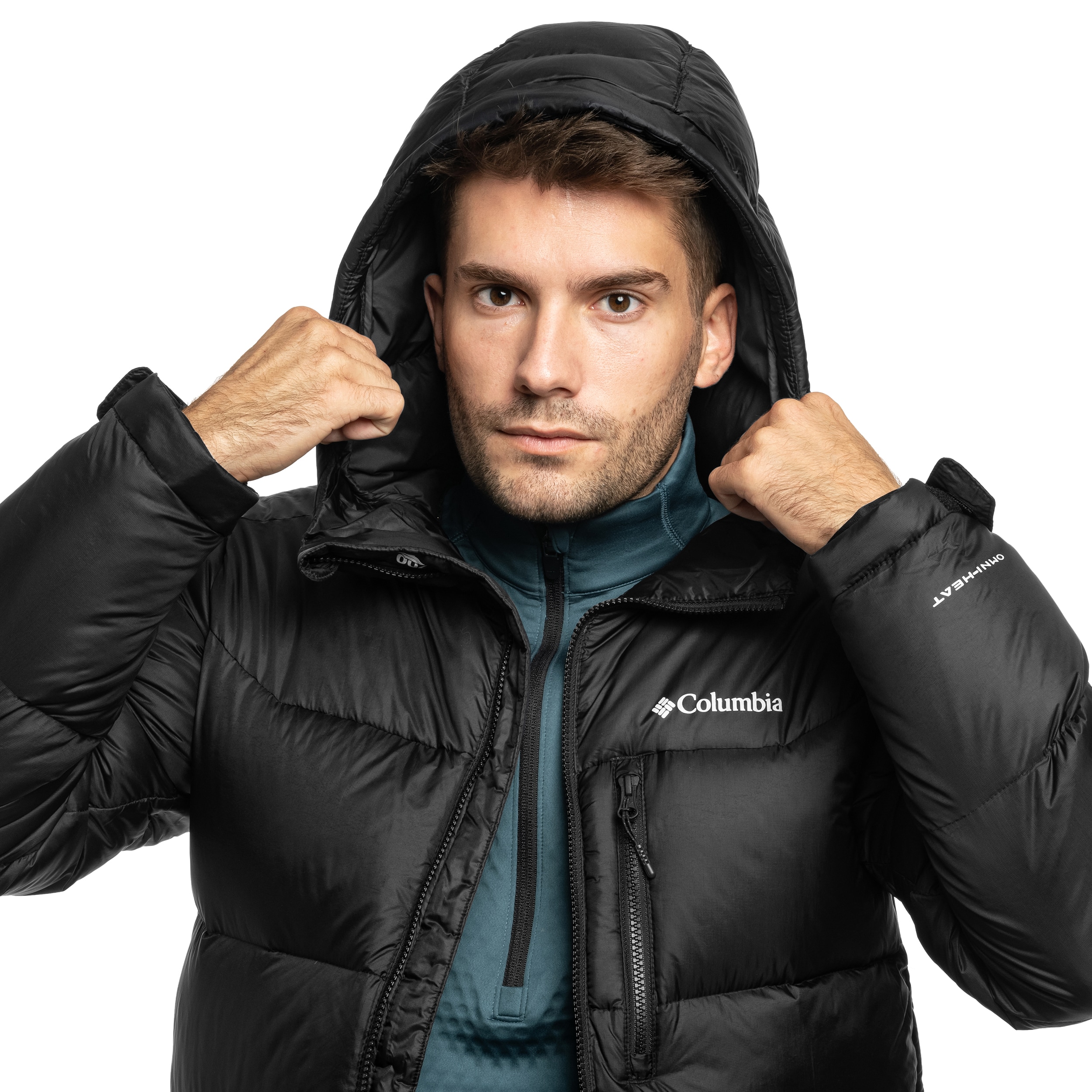 Columbia Cloudview Down Hooded Jacket - Black