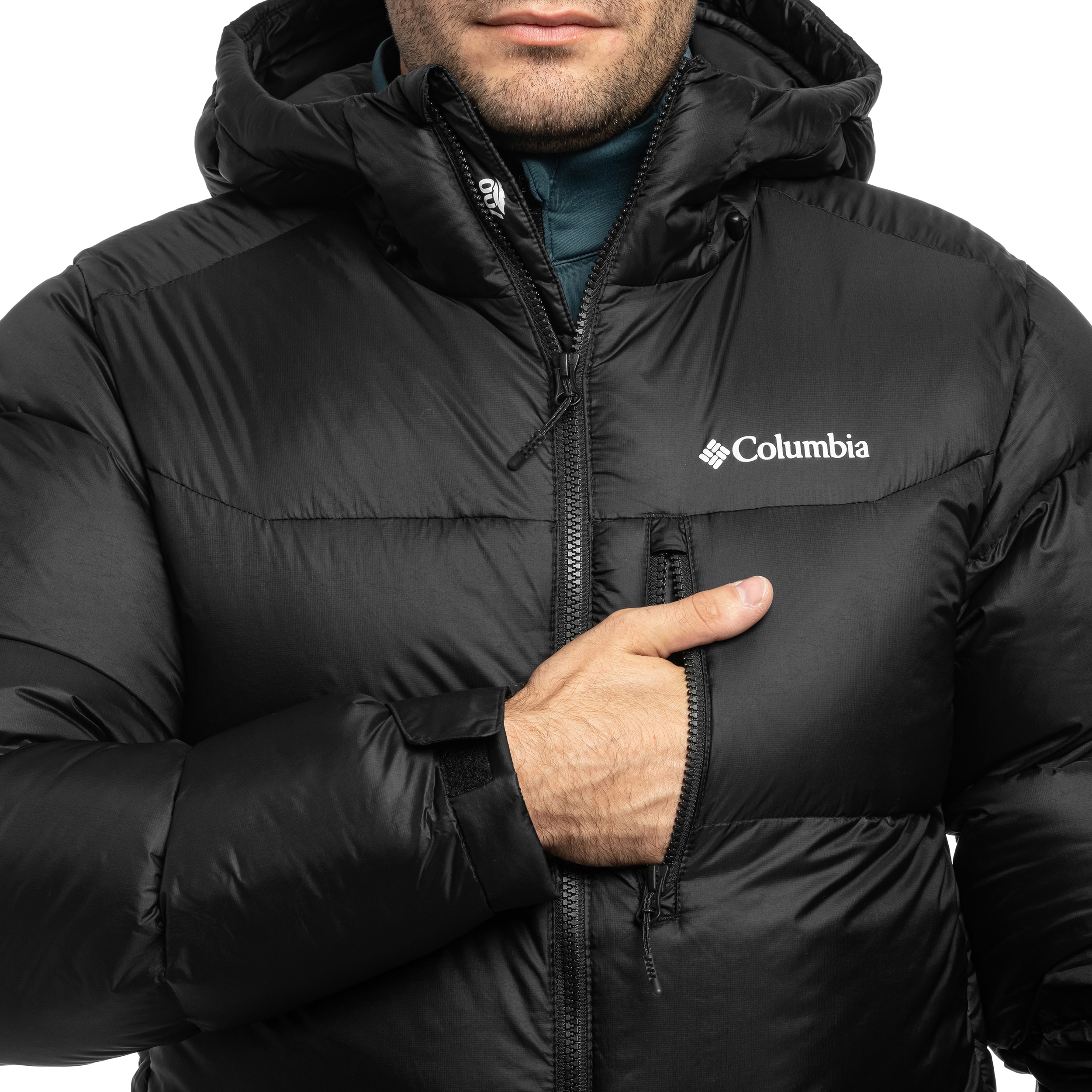 Columbia Cloudview Down Hooded Jacket - Black