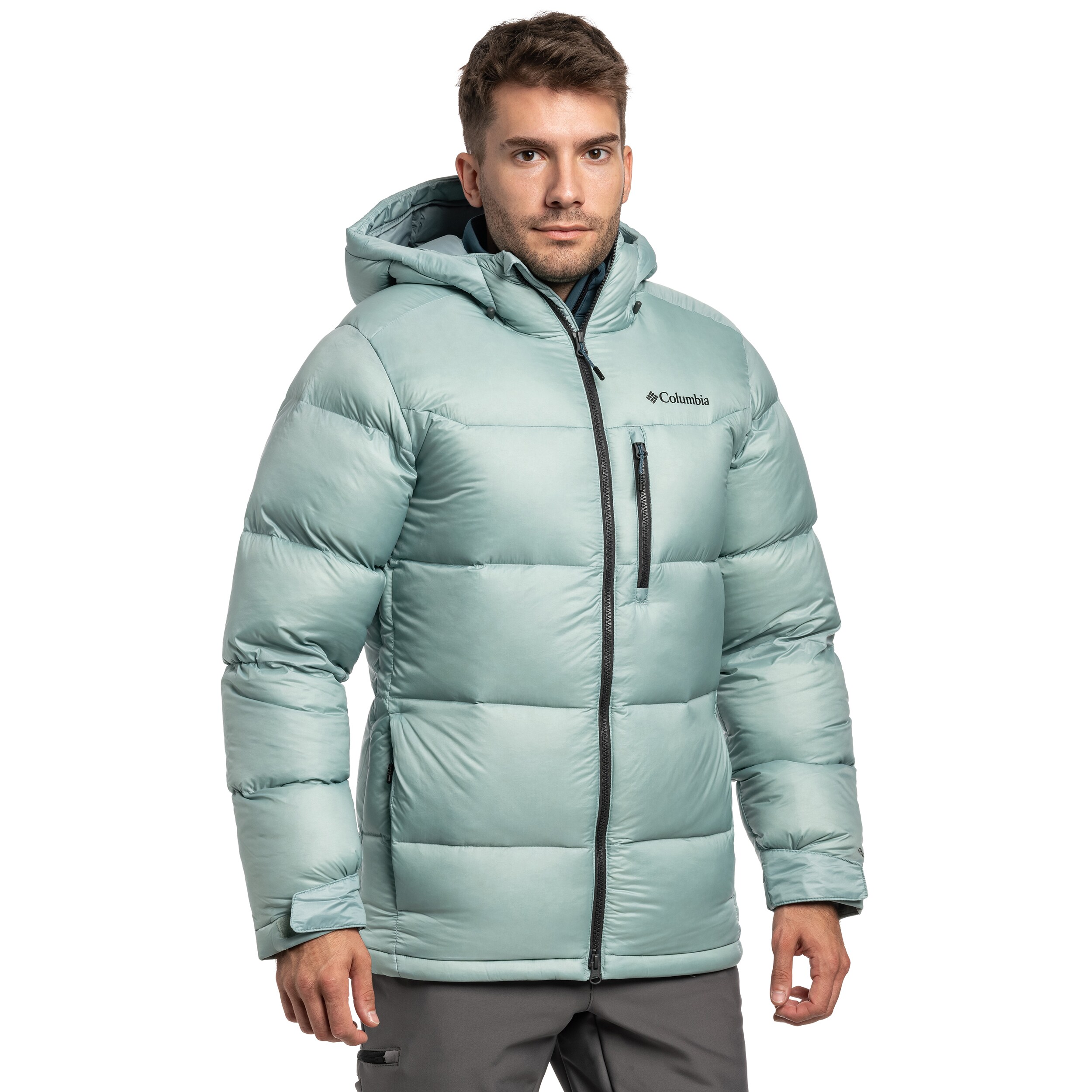 Columbia Cloudview Down Hooded Jacket - Crushed Blue