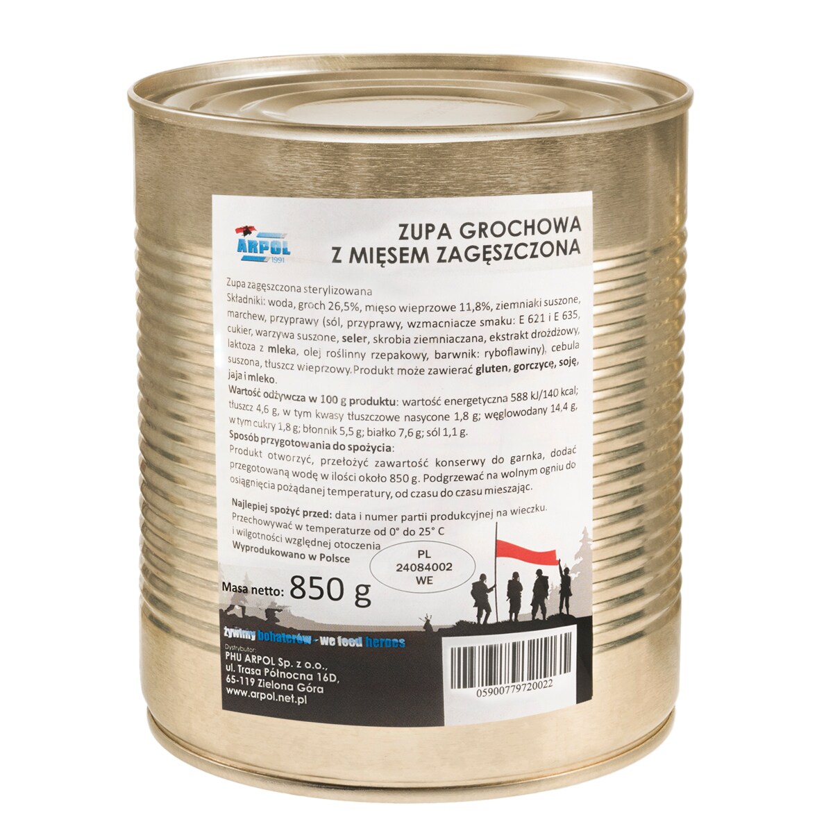 Rye bread 700 g + Arpol concentrated pea soup with meat 850 g - set