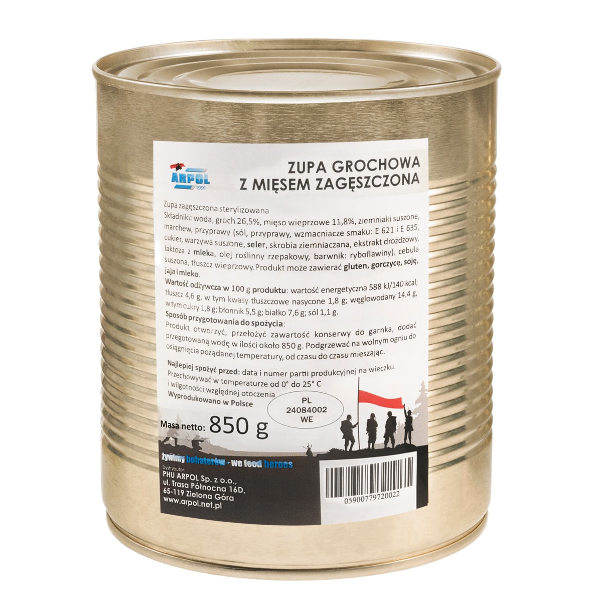 Rye bread 700 g + Arpol concentrated pea soup with meat 850 g - set