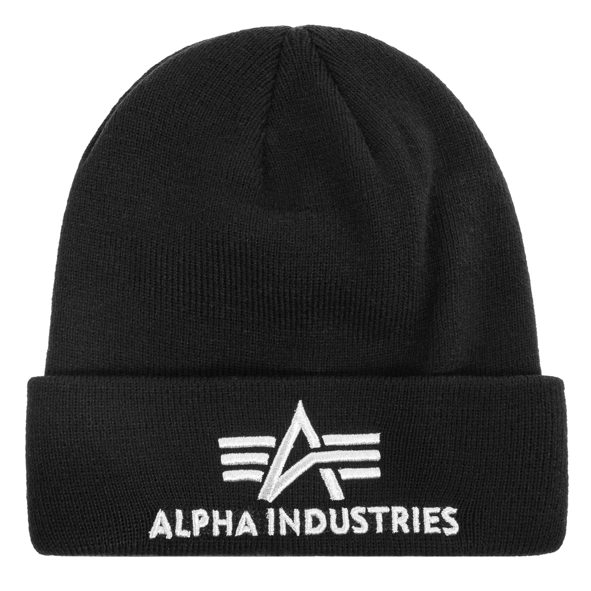 Alpha Industries 3D Beanie Hat - Black/Silver