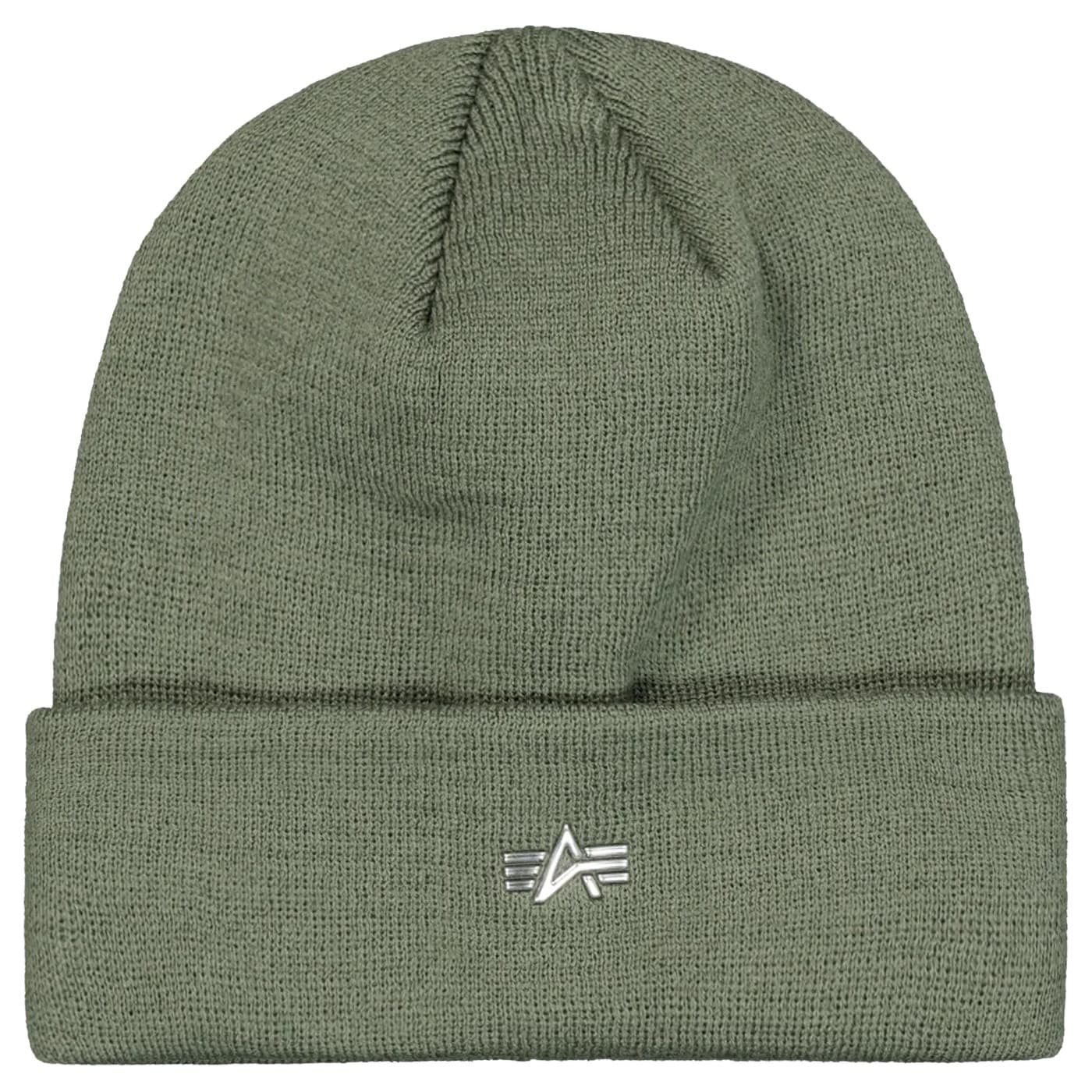 Alpha Industries Metal Logo Beanie Hat - Sage Green