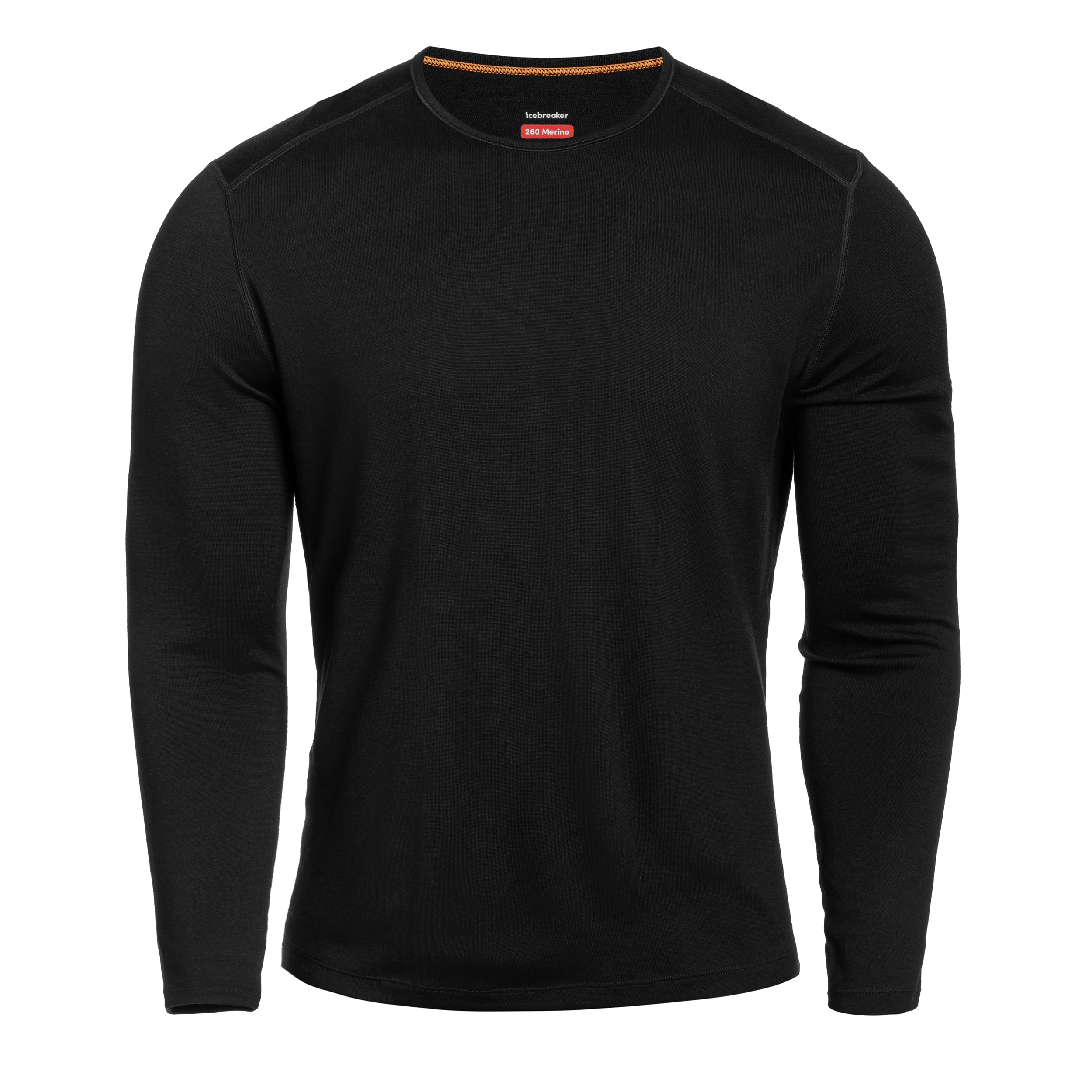 Icebreaker Merino 260 Tech Long Sleeve Crewe Thermal Shirt - Black
