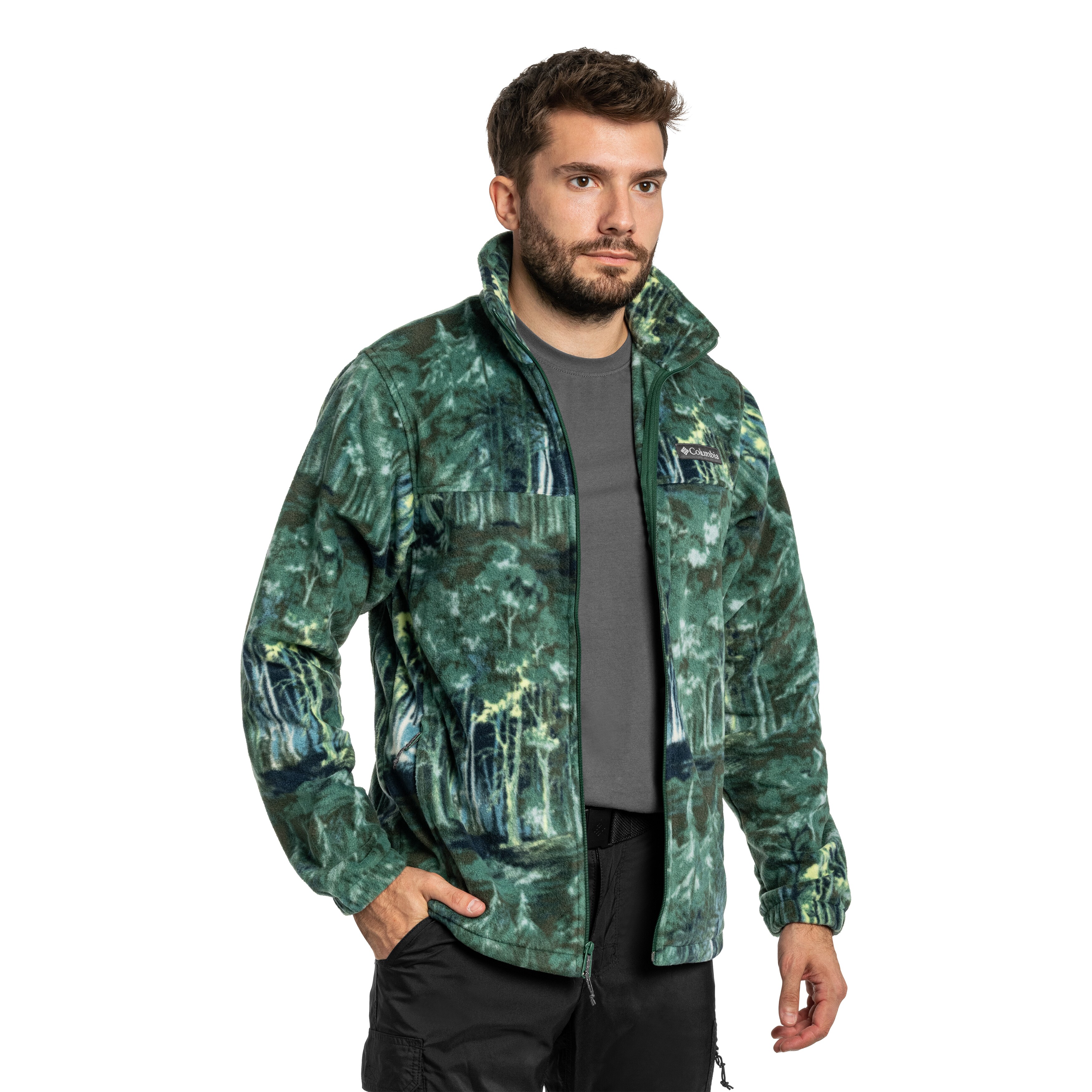 Columbia Steens Mountain Printed Jacket Fleece - Rain Forest