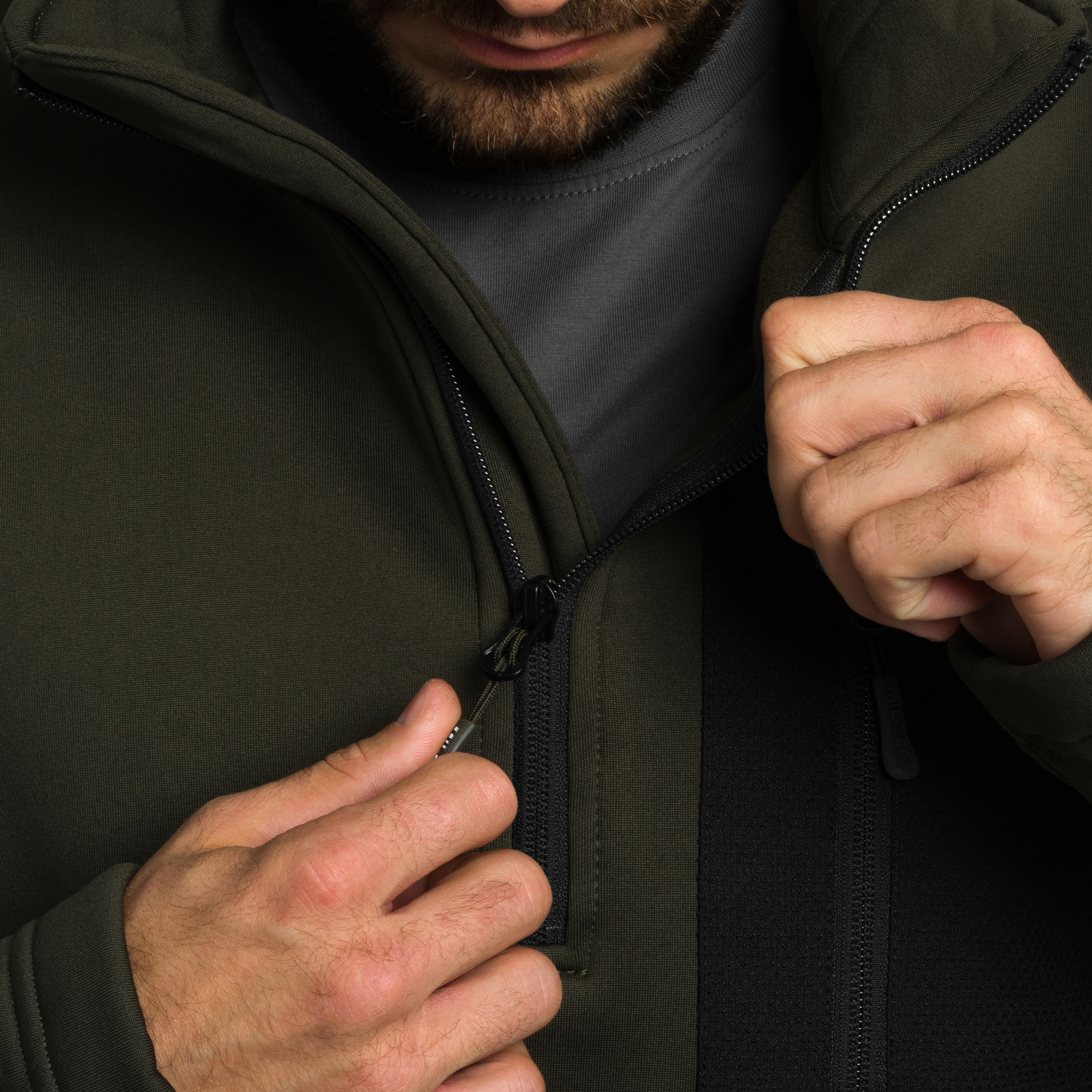 Mil-Tec Thermo Fleece Zip Sweatshirt - Olive