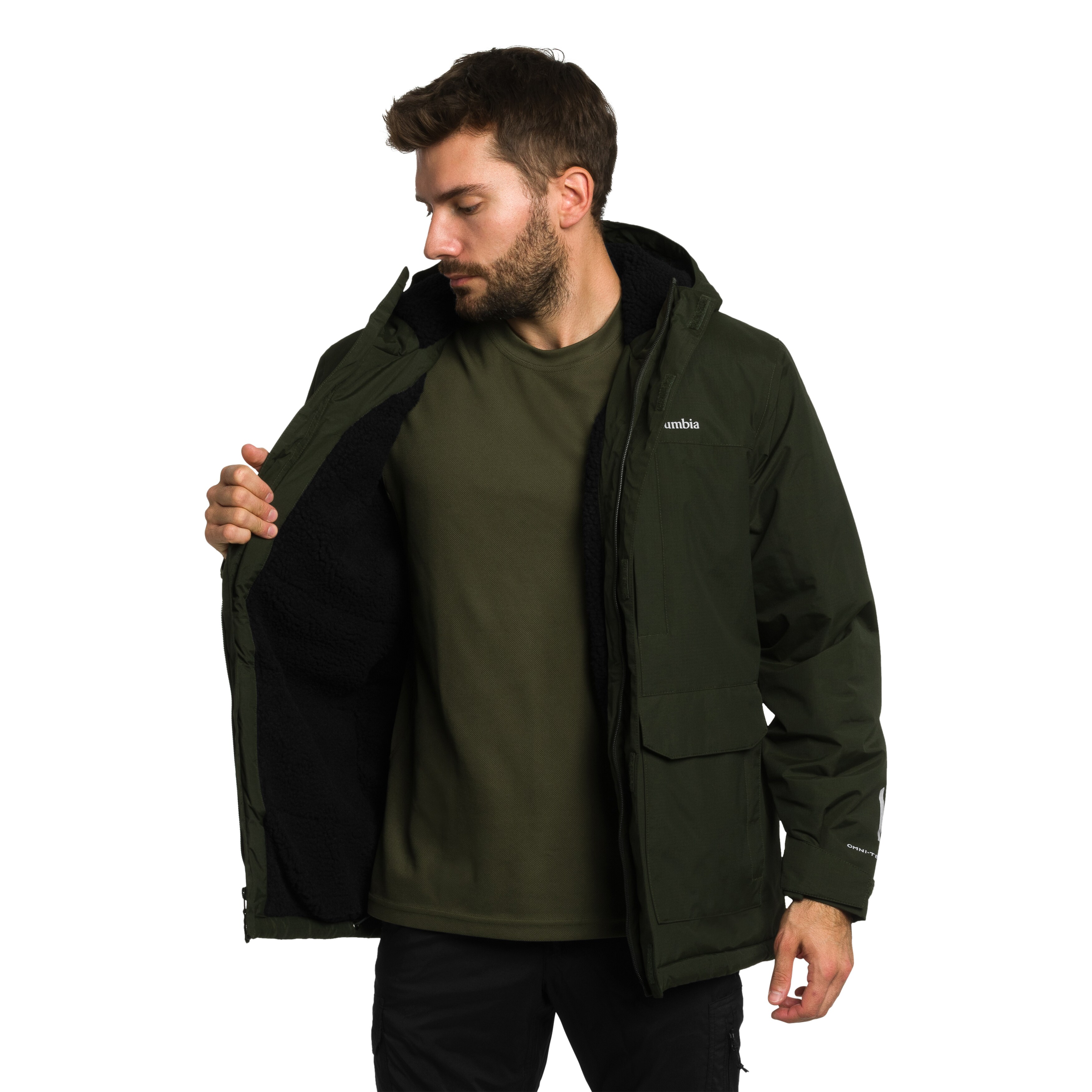 Columbia Landroamer Sherpa Lined Waterproof Hooded Jacket - Greenscape