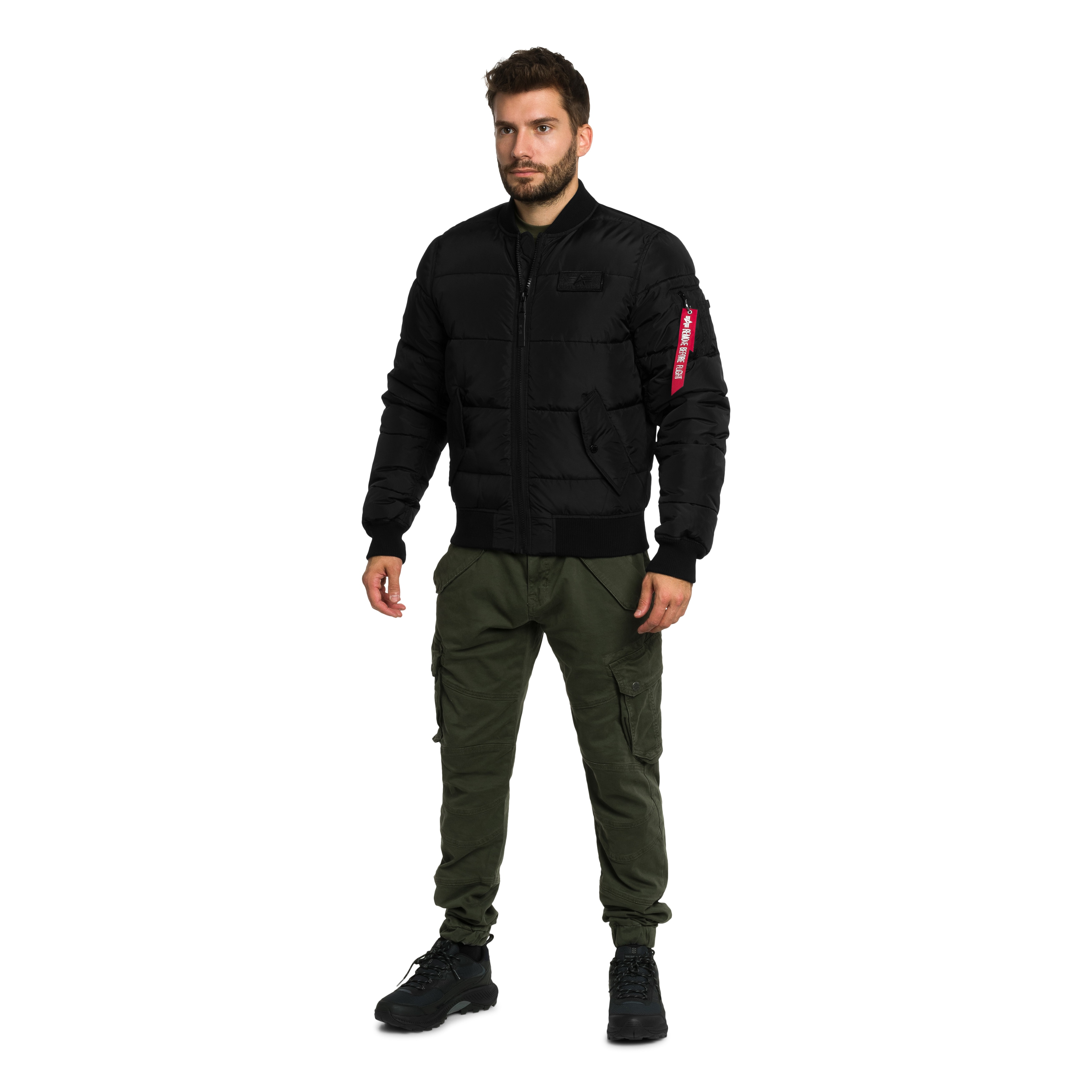 Alpha Industries MA-1 Puffer Bomber Jacket - Black