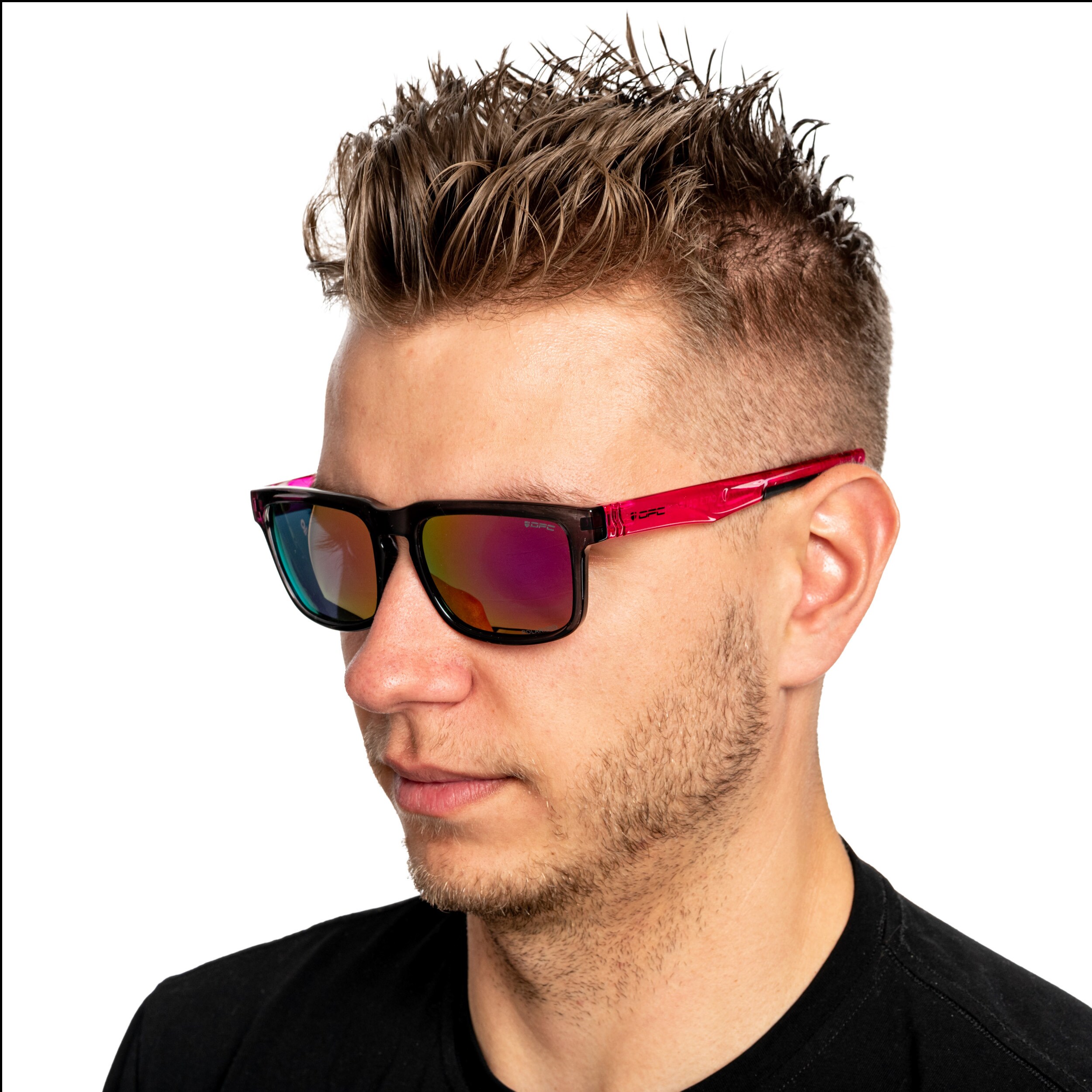OPC Lifestyle California Black/Pink Revo Polarized Sunglasses