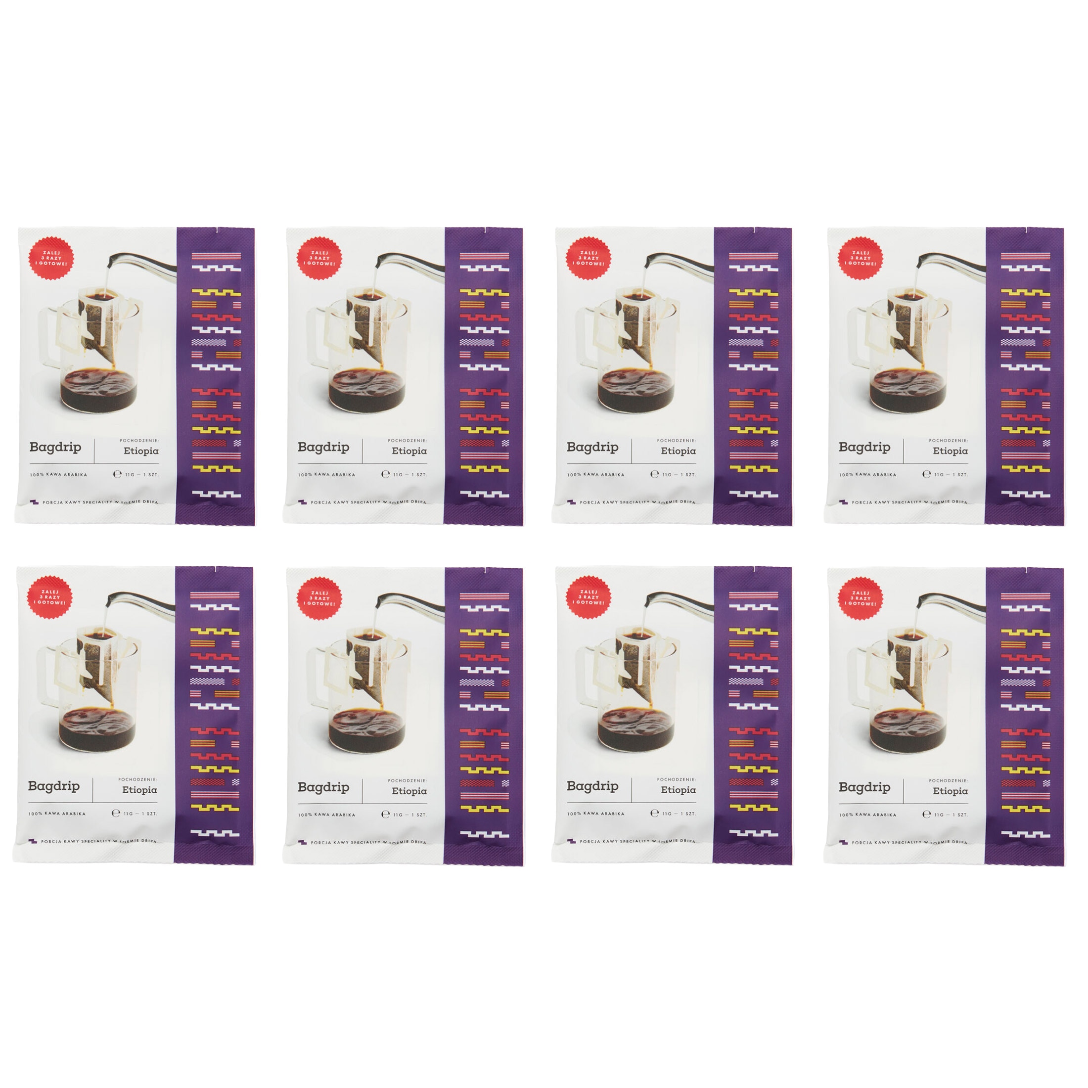Bagdrip Ethiopia Ground Coffee – 8 sachets 11 g