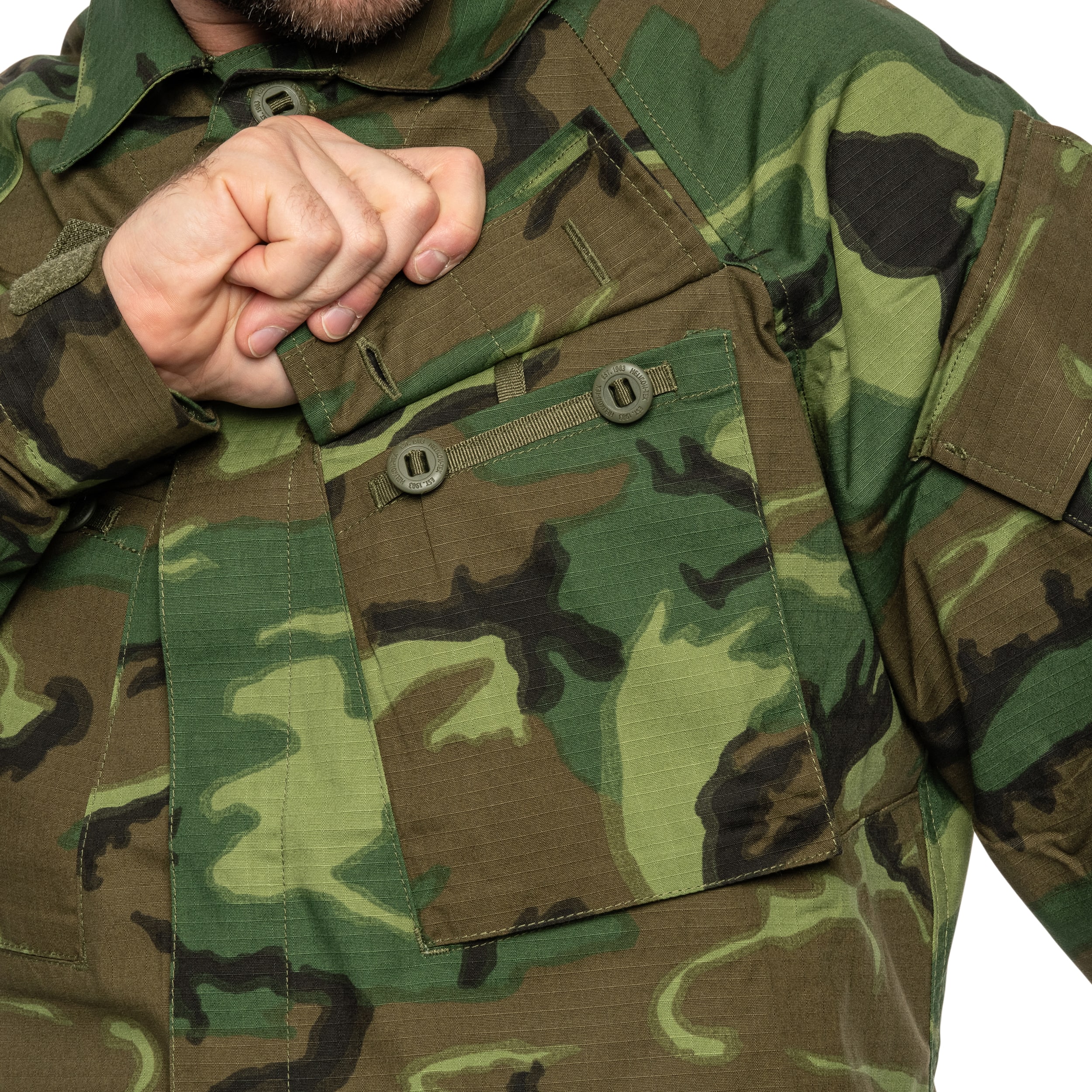 Helikon Raid Polycotton Stretch Rip-Stop Combat Shirt - ERDL