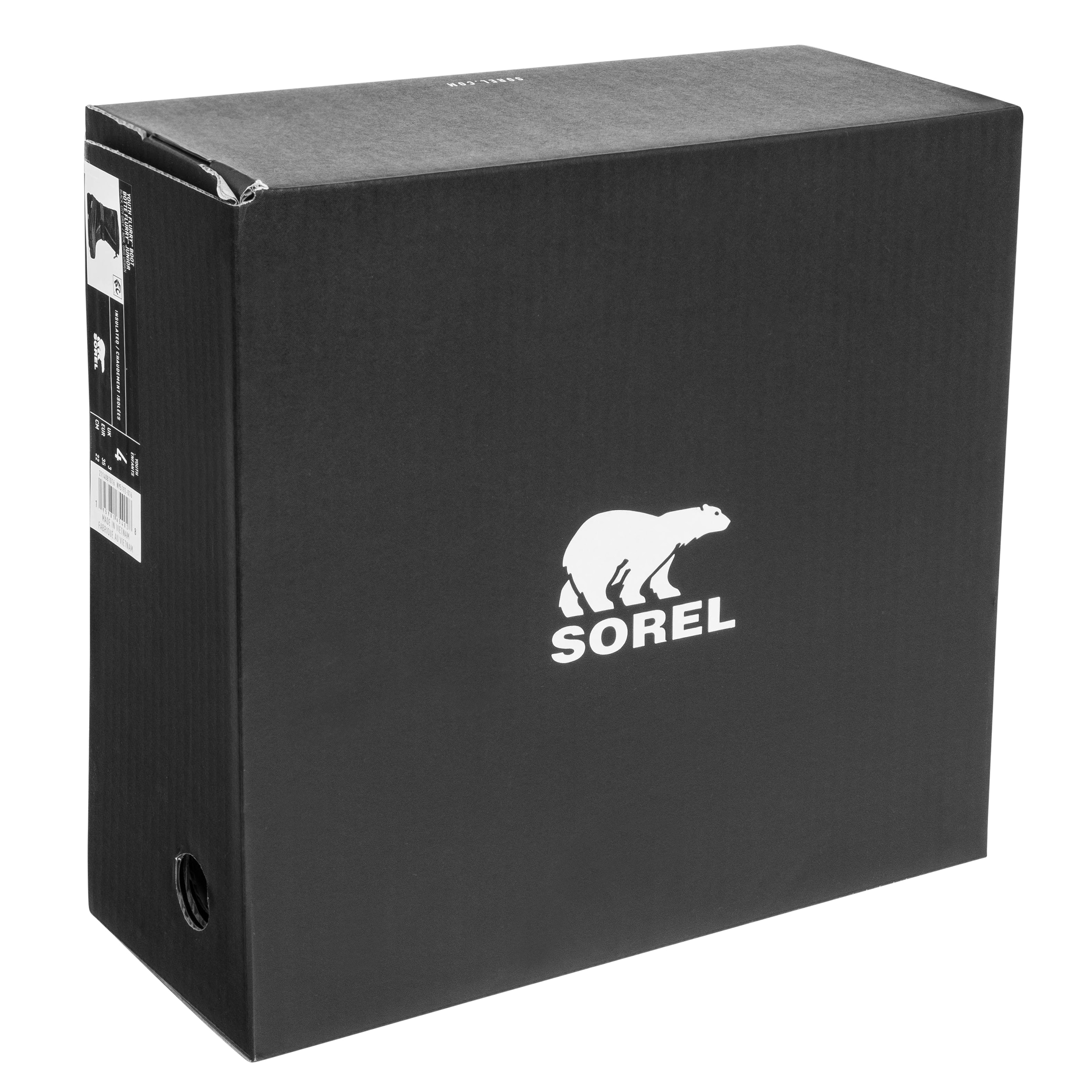 Sorel Flurry Print Youth Boot Children's Snow Boots - Black/City Grey