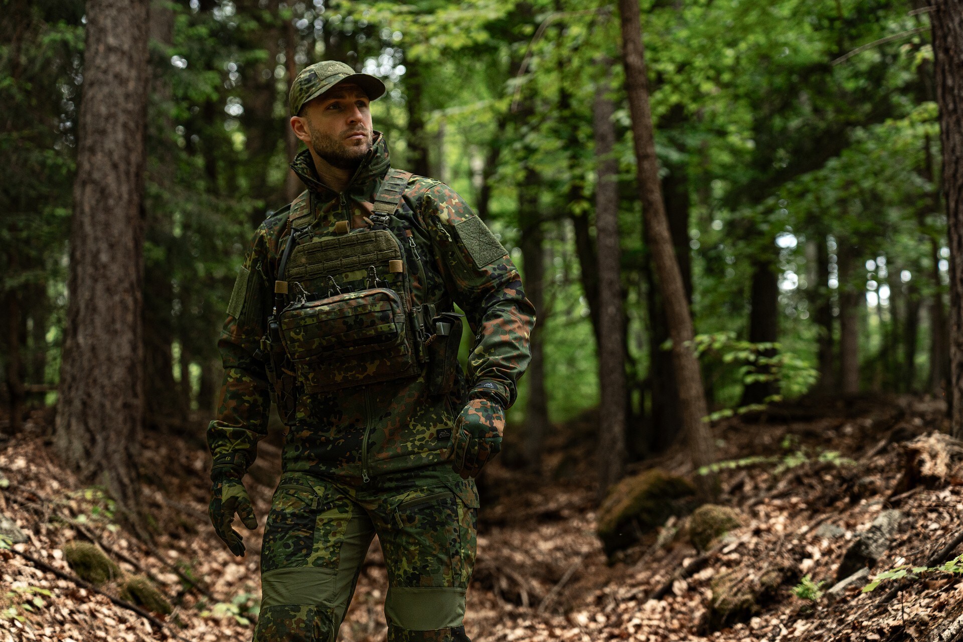 Lindnerhof Plate Carrier LT042/2 Tactical Vest - Flecktarn