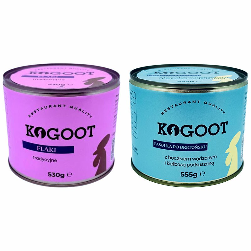 Kogoot Canned Food - Baked Beans 555 g, Traditional Tripe 530 g