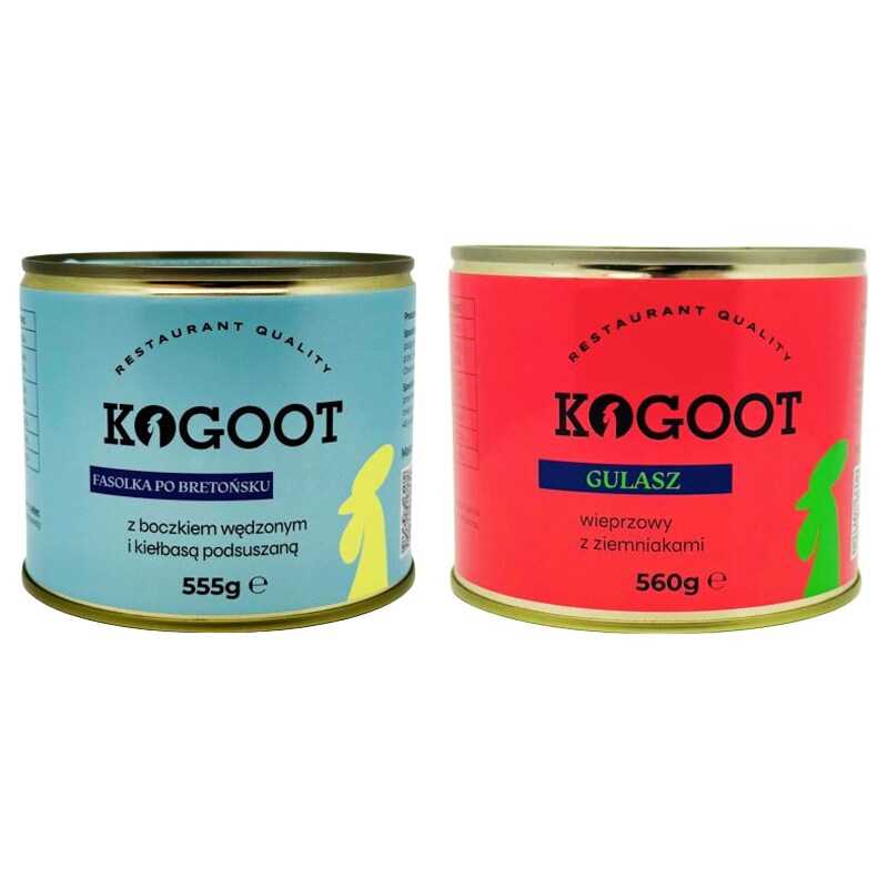 Kogoot Canned Food - Baked Beans 555 g, Pork Stew 560 g