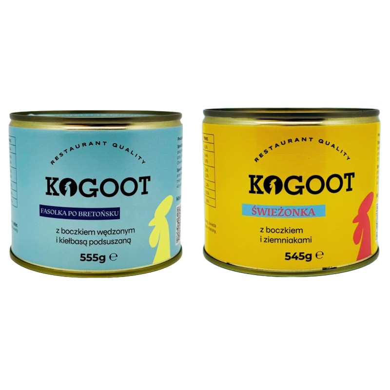 Kogoot Canned Food - Baked Beans 555 g, Fried Fresh Pork 545 g