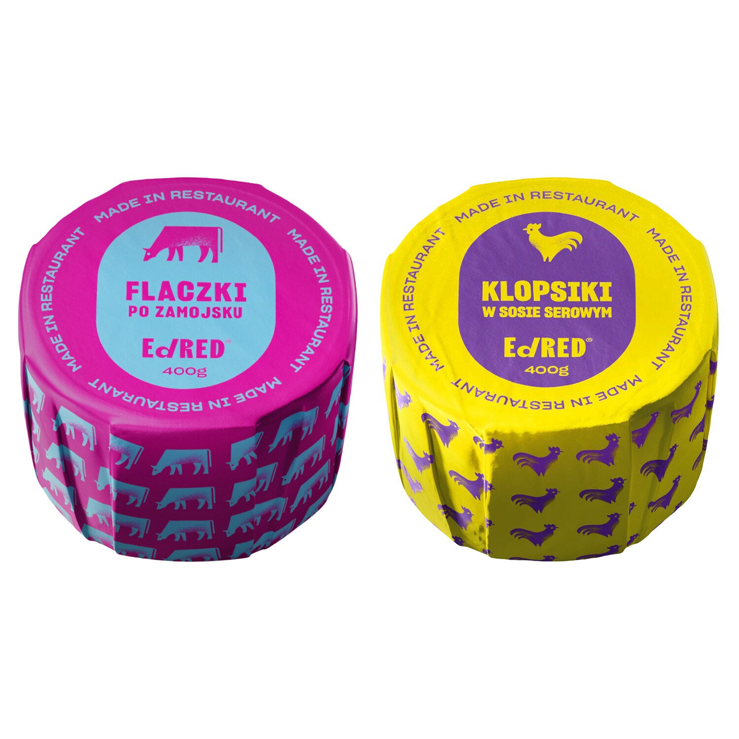 Ed Red Canned Food - Zamość-style tripe 400 g, Chicken meatballs in cheese sauce 400 g