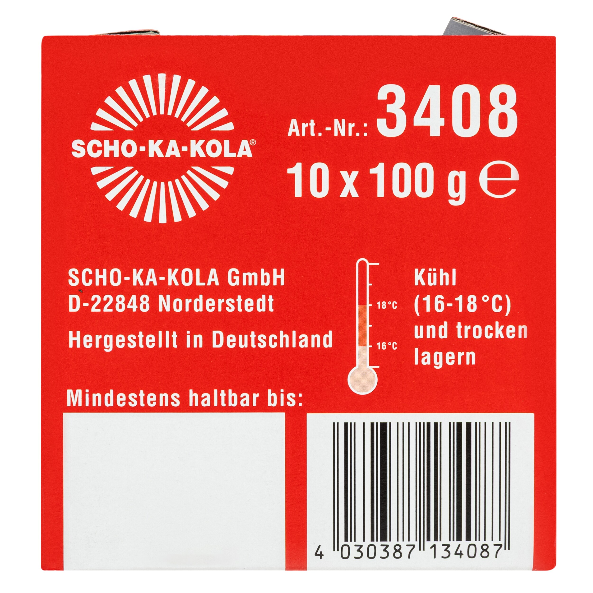 Scho-Ka-Kola Dark Chocolate with caffeine - 10 pcs.