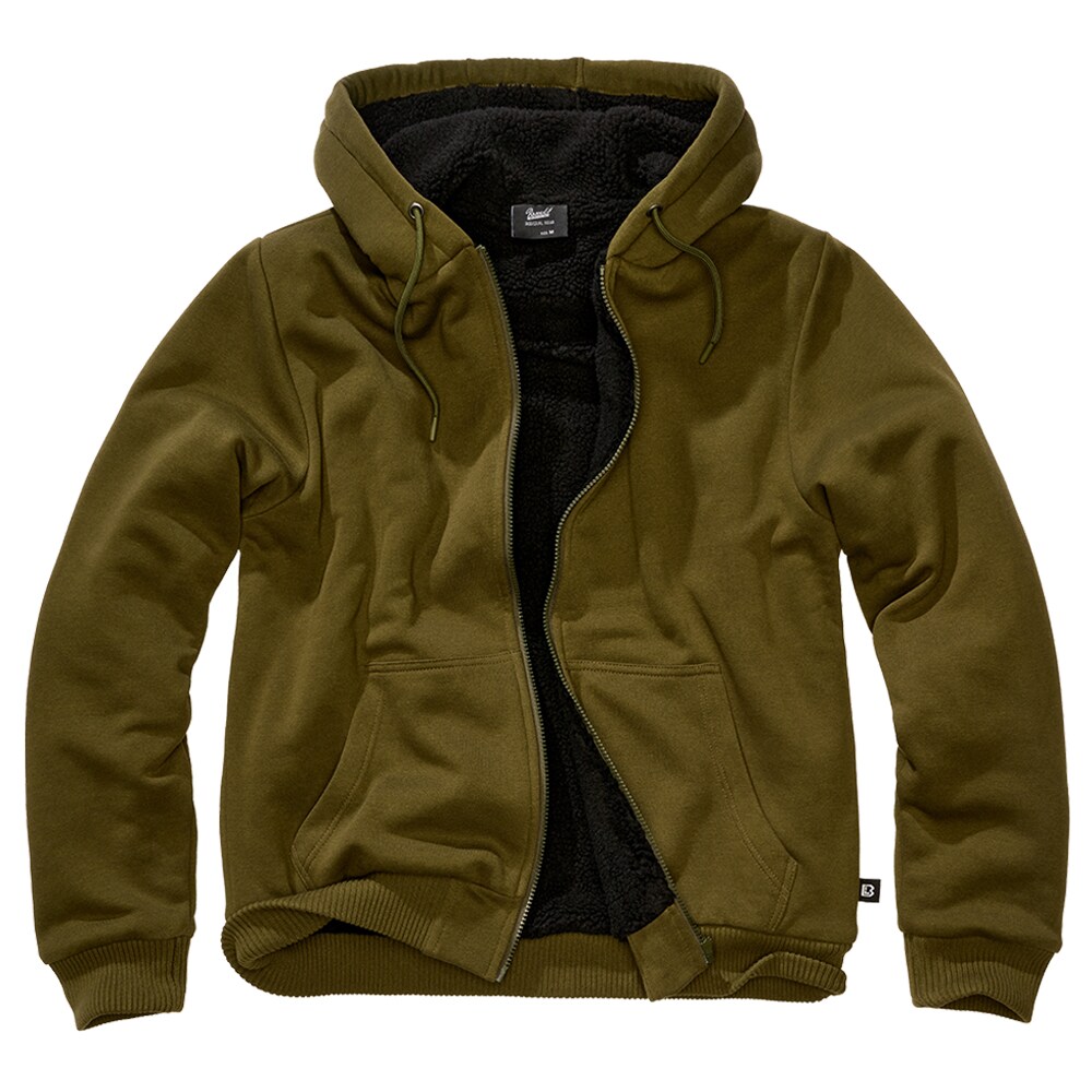 Brandit Sweatjacket Teddylining Sweatshirt - Olive
