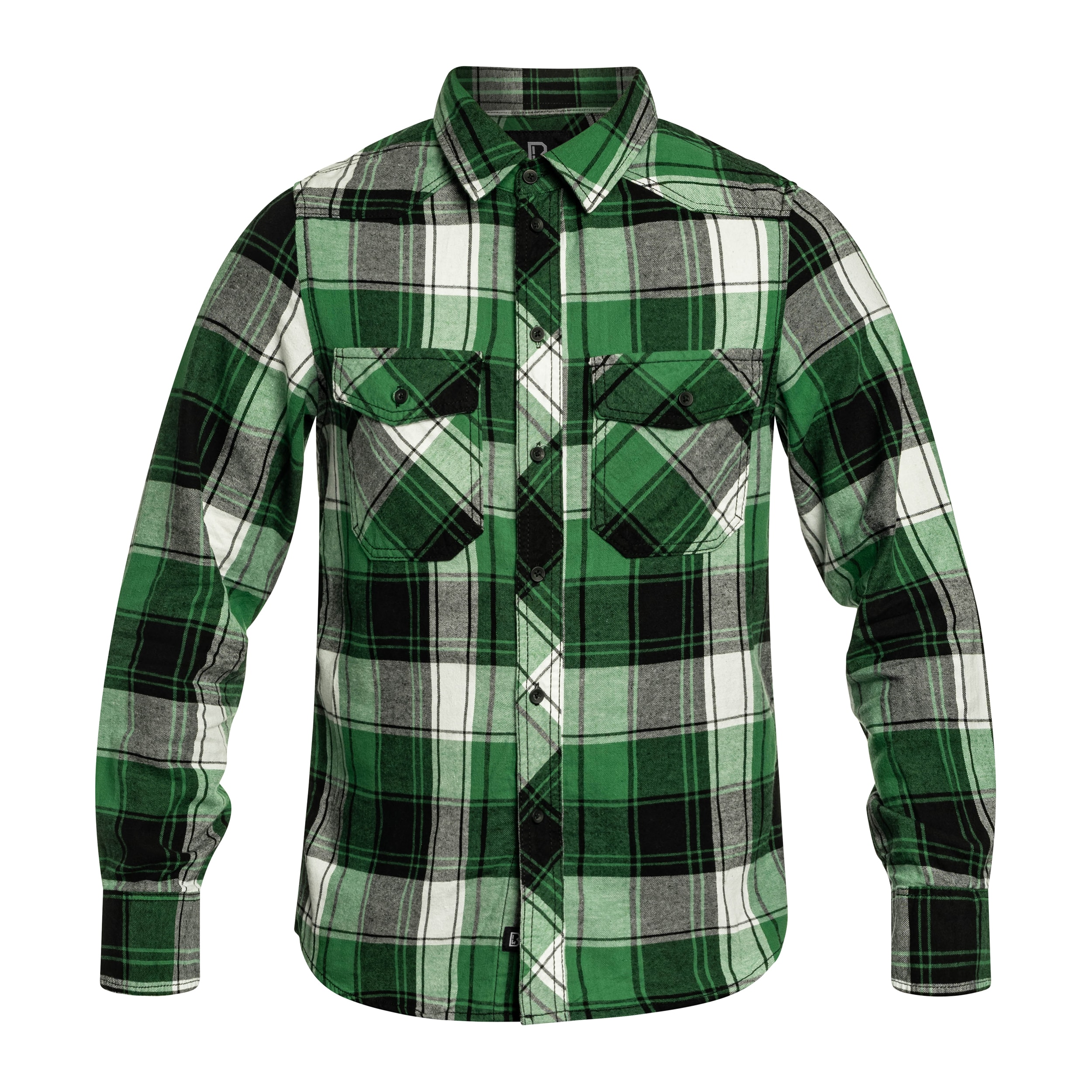 Brandit Check Shirt - Green/Black/White